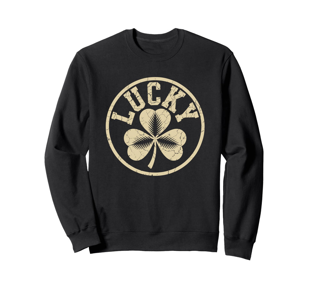 Lucky Four Leaf Clover St Patricks Sweatshirt - Custom Art Print Unisex - T-Shirt, Sweatshirt, Hoodie