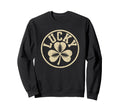 Lucky Four Leaf Clover St Patricks Sweatshirt - Custom Art Print Unisex - T-Shirt, Sweatshirt, Hoodie