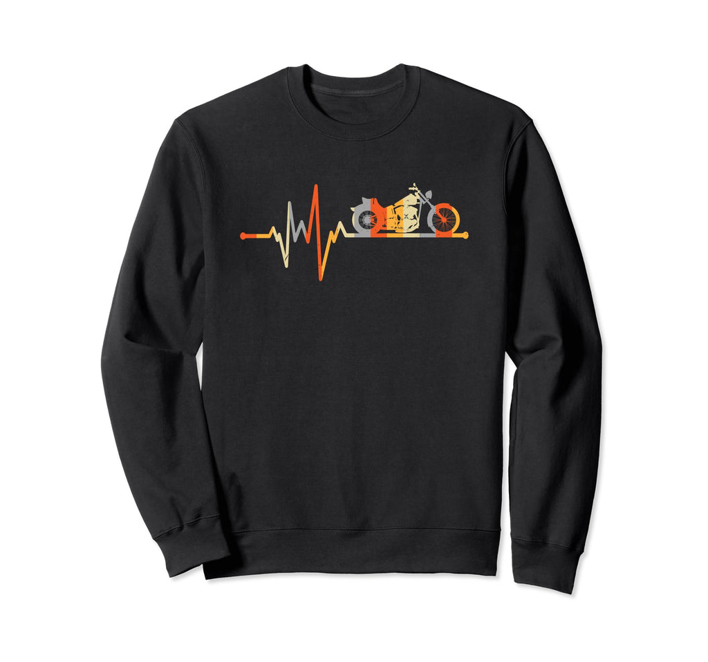Heartbeat Motorcycle Biker Sweatshirt - Custom Art Print for Adults - T-Shirt, Sweatshirt, Hoodie