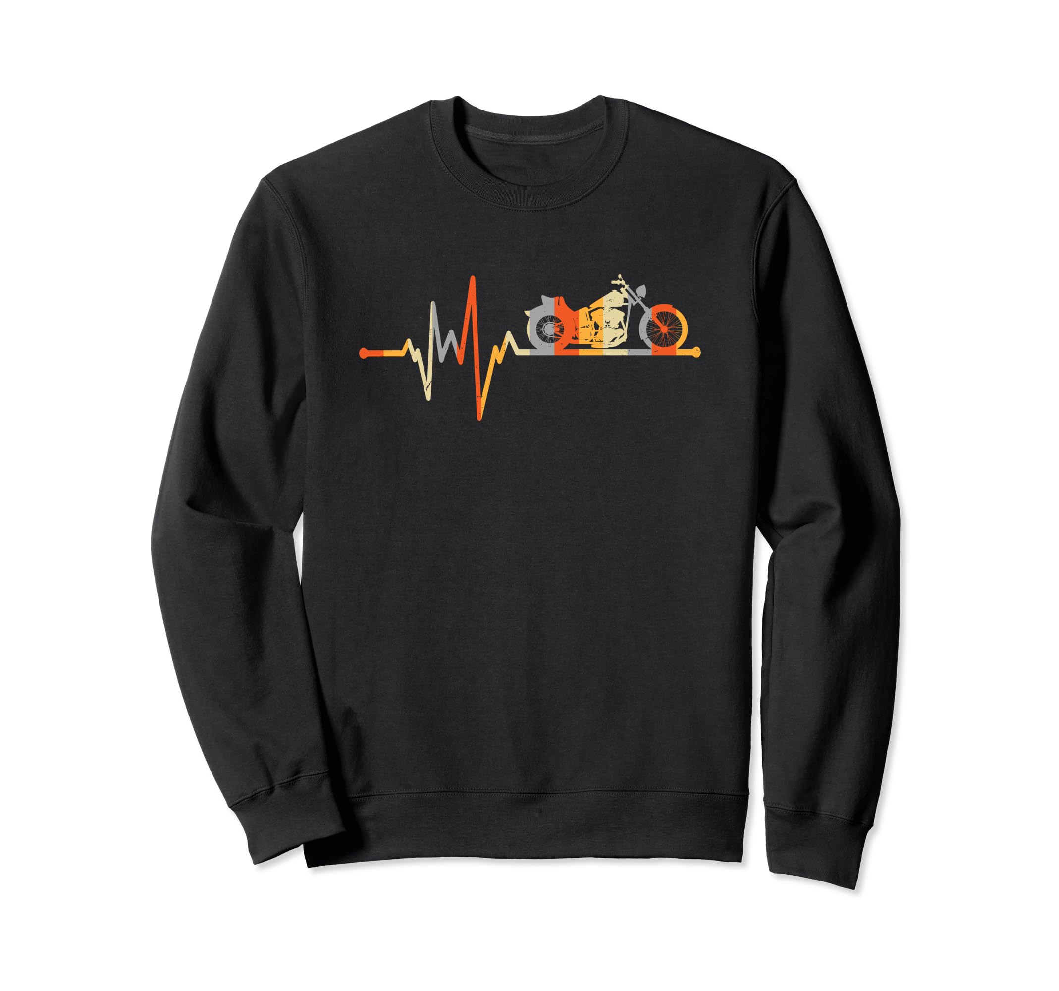 Heartbeat Motorcycle Biker Sweatshirt - Custom Art Print for Adults - T-Shirt, Sweatshirt, Hoodie