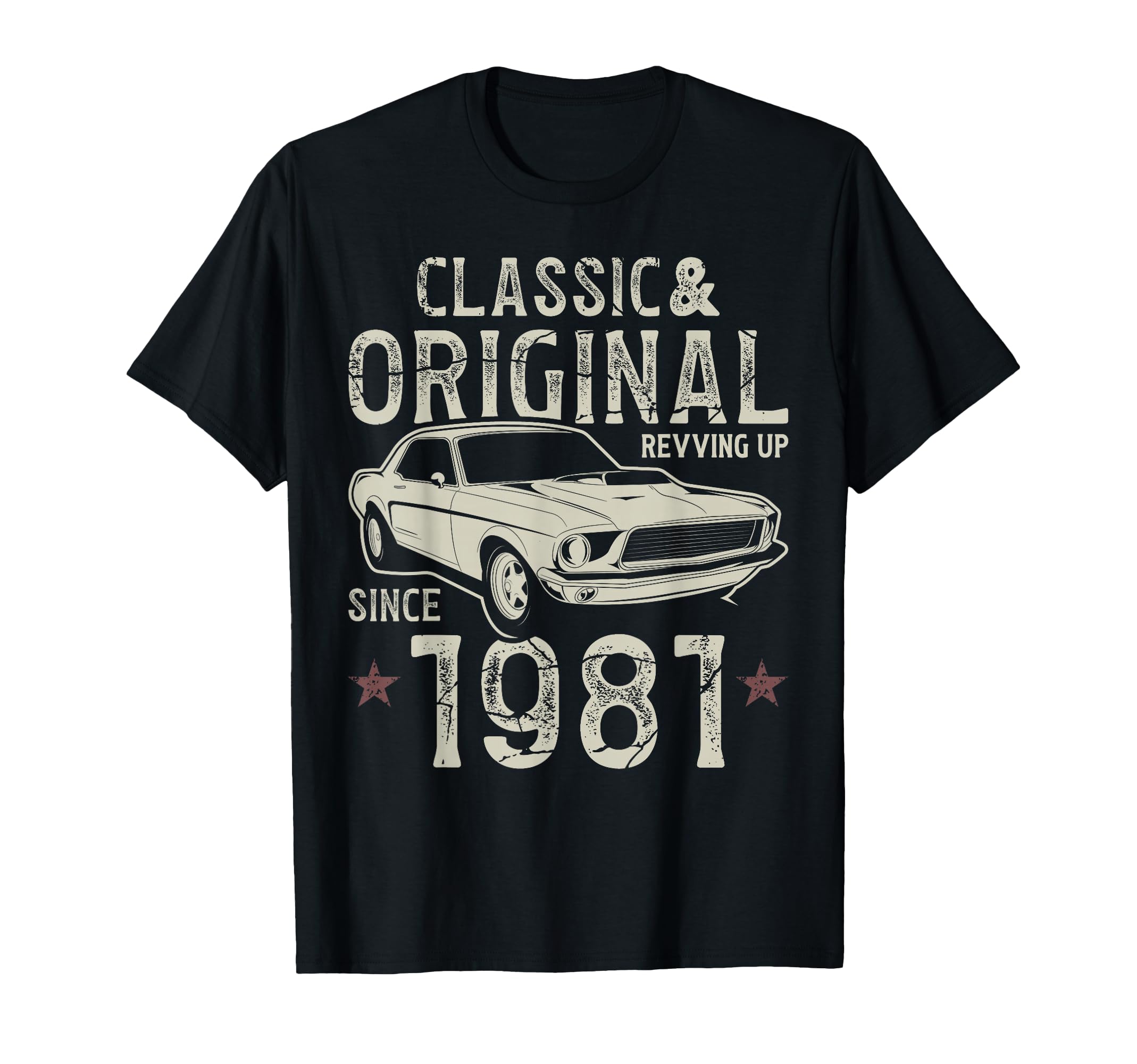 45Th Birthday 1981 Car T-Shirt - Unique Graphic Men Women - T-Shirt, Sweatshirt, Hoodie