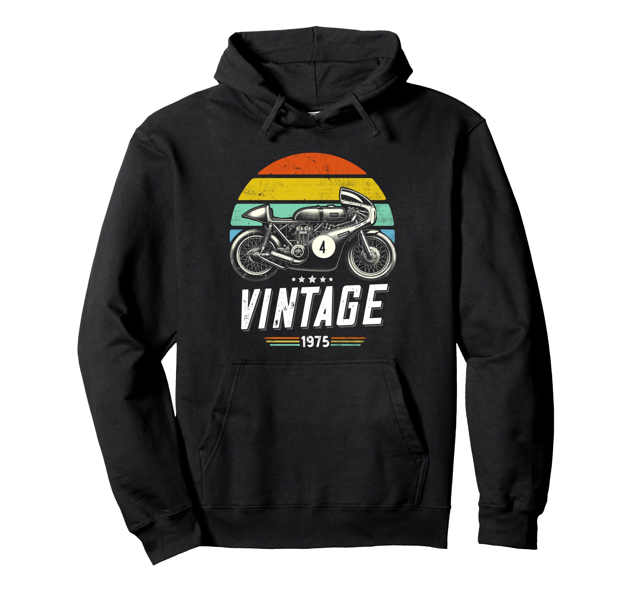 Funny Motorbike 50Th Birthday Born Hoodie - Minimalist Print for Adults - T-Shirt, Sweatshirt, Hoodie