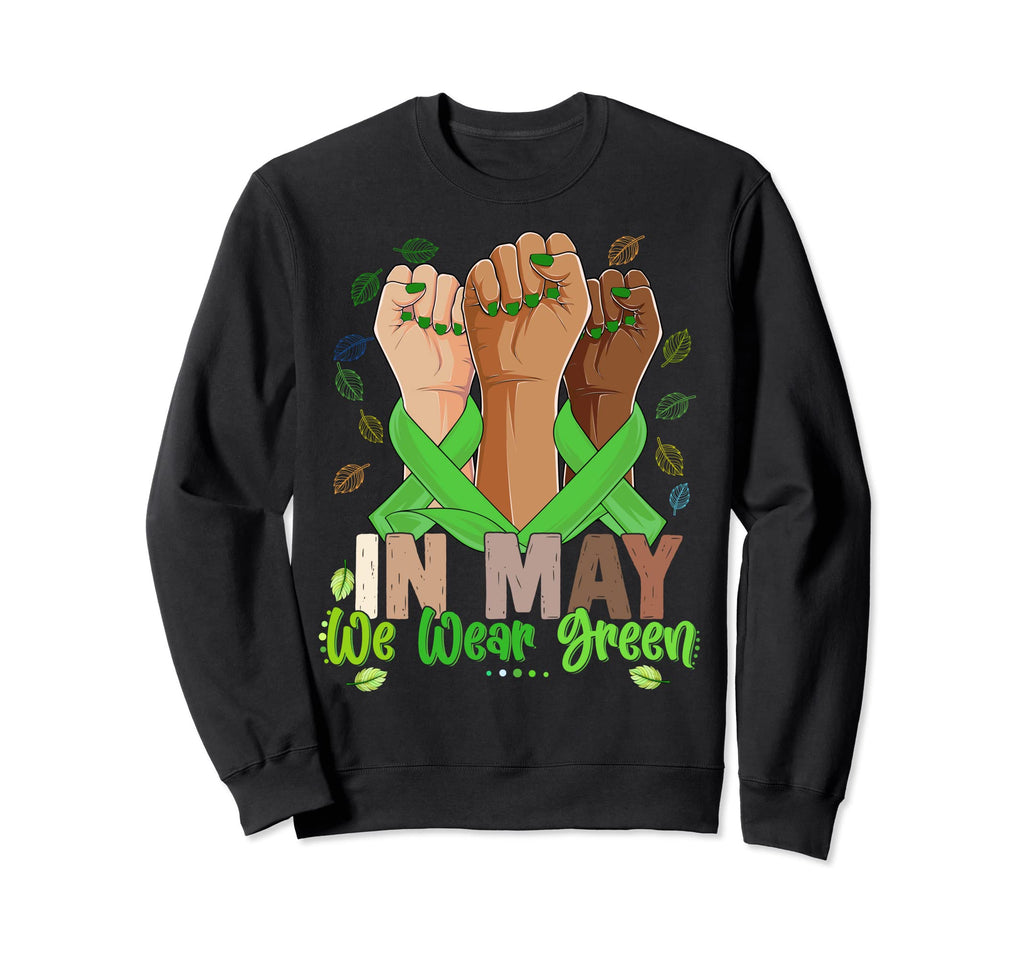 Hand May I Wear Green Mental Health Sweatshirt - Graphic Print for Adults - T-Shirt, Sweatshirt, Hoodie