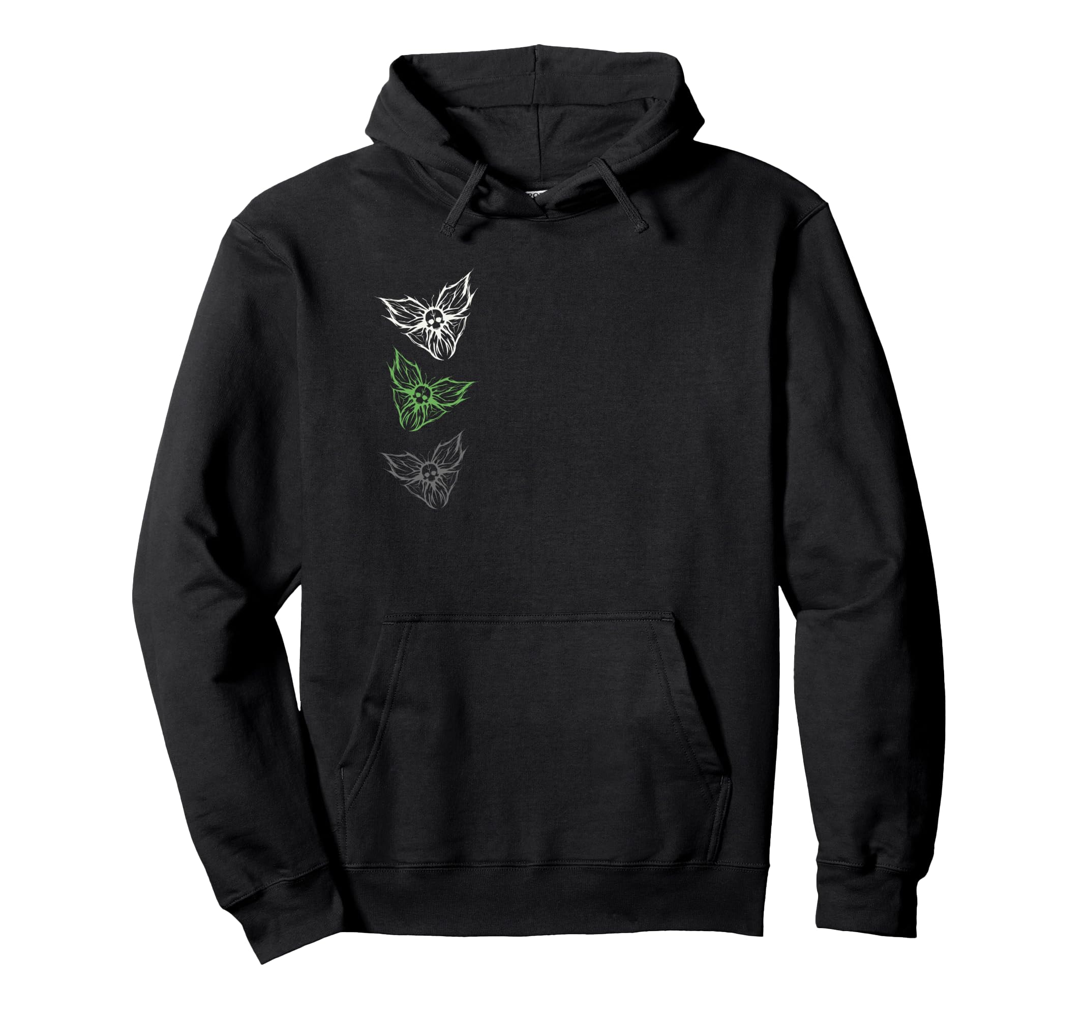 Subtle Neutrois Pride Goth Butterfly Hoodie - Trendy Graphic for Adults - T-Shirt, Sweatshirt, Hoodie