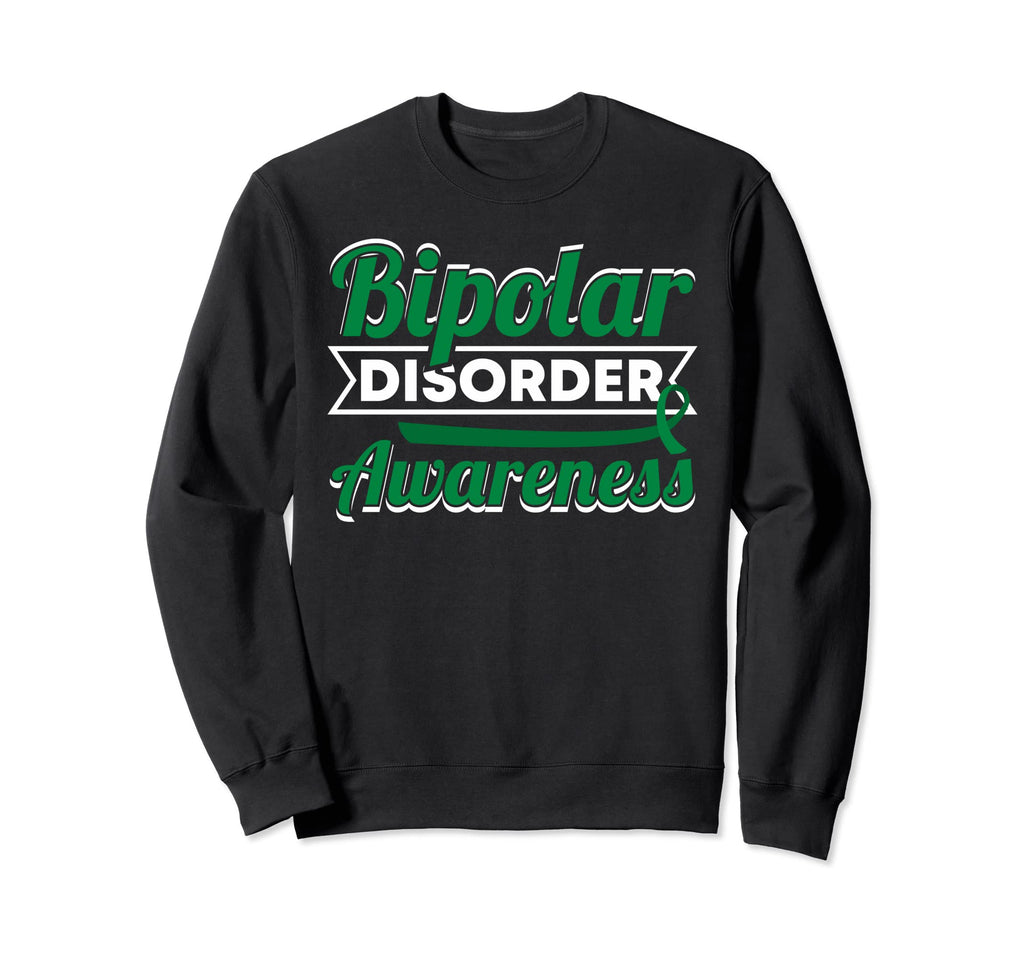 Bipolar Disorder Awareness Green Sweatshirt - Minimalist Print Unisex - T-Shirt, Sweatshirt, Hoodie