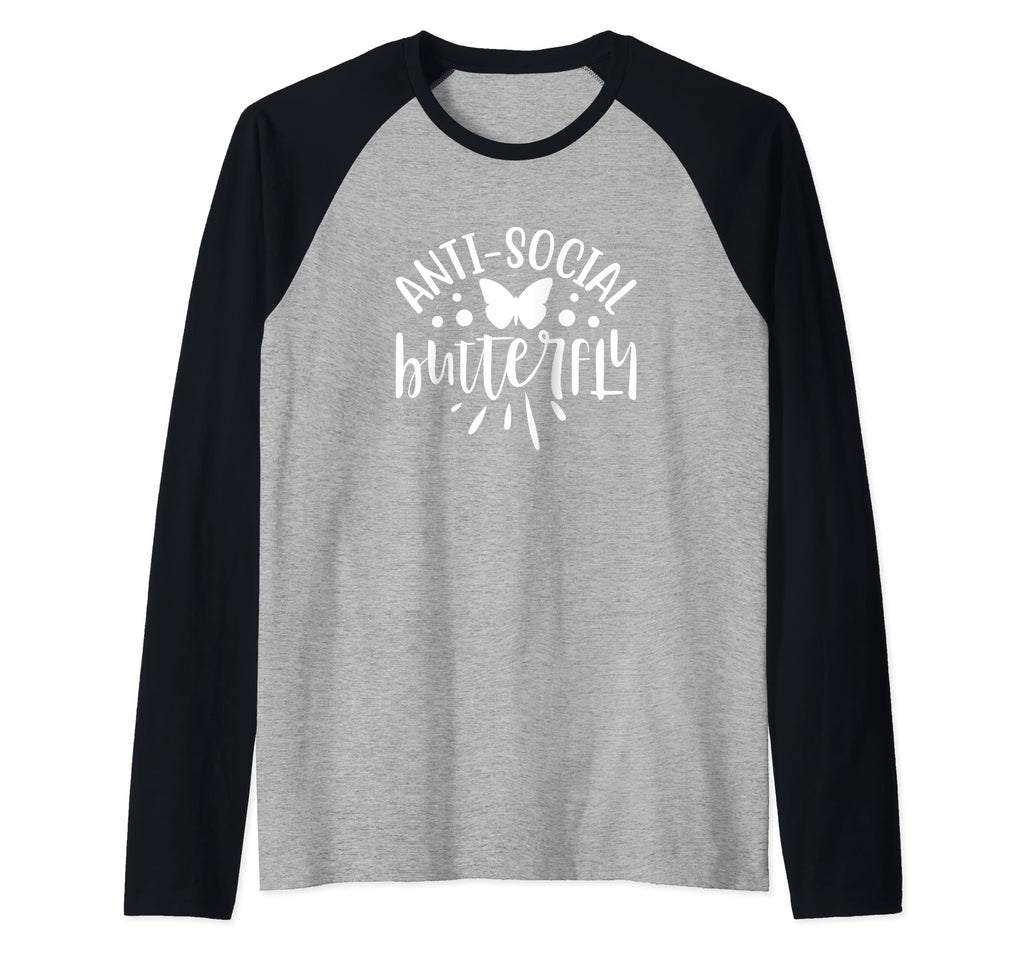 Funny Anti Social Butterfly Novelty T-Shirt - Fun Novelty Design Unisex - T-Shirt, Sweatshirt, Hoodie