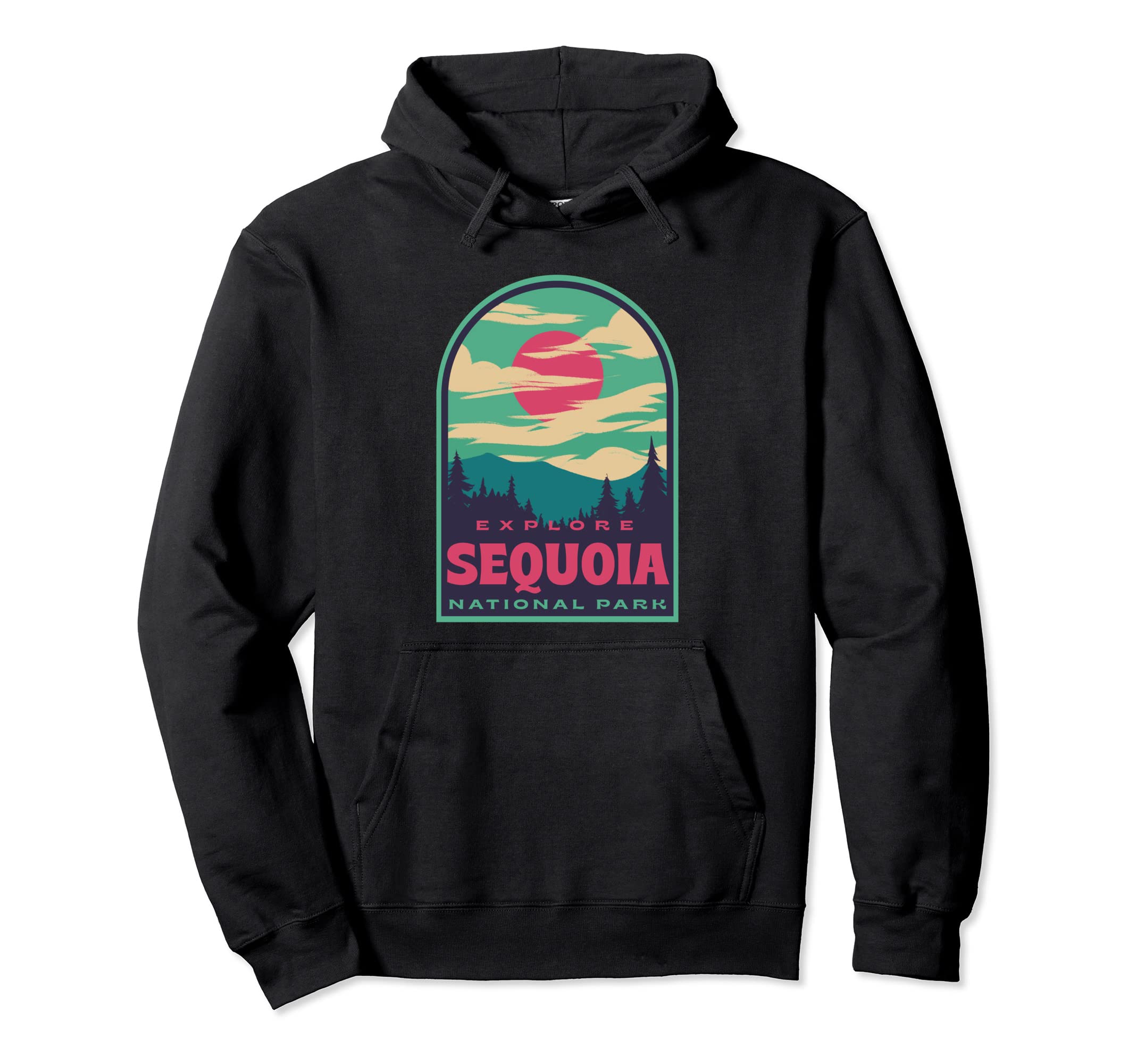 Sequoia National Park Sunset Hoodie - Graphic Print for Adults - T-Shirt, Sweatshirt, Hoodie