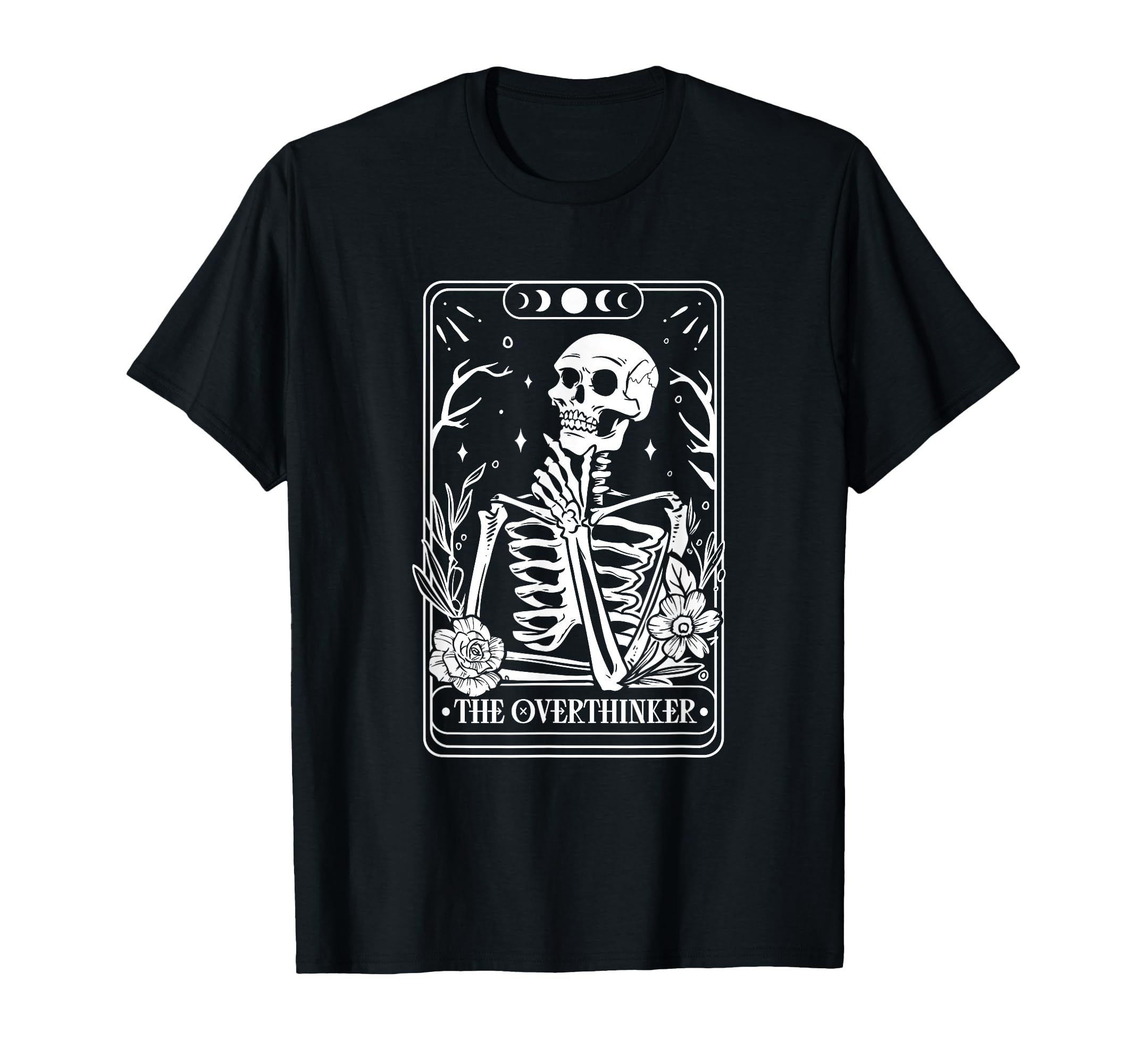 Overthinker Tarot Adults Black Small T-Shirt - Trendy Graphic Men Women - T-Shirt, Sweatshirt, Hoodie