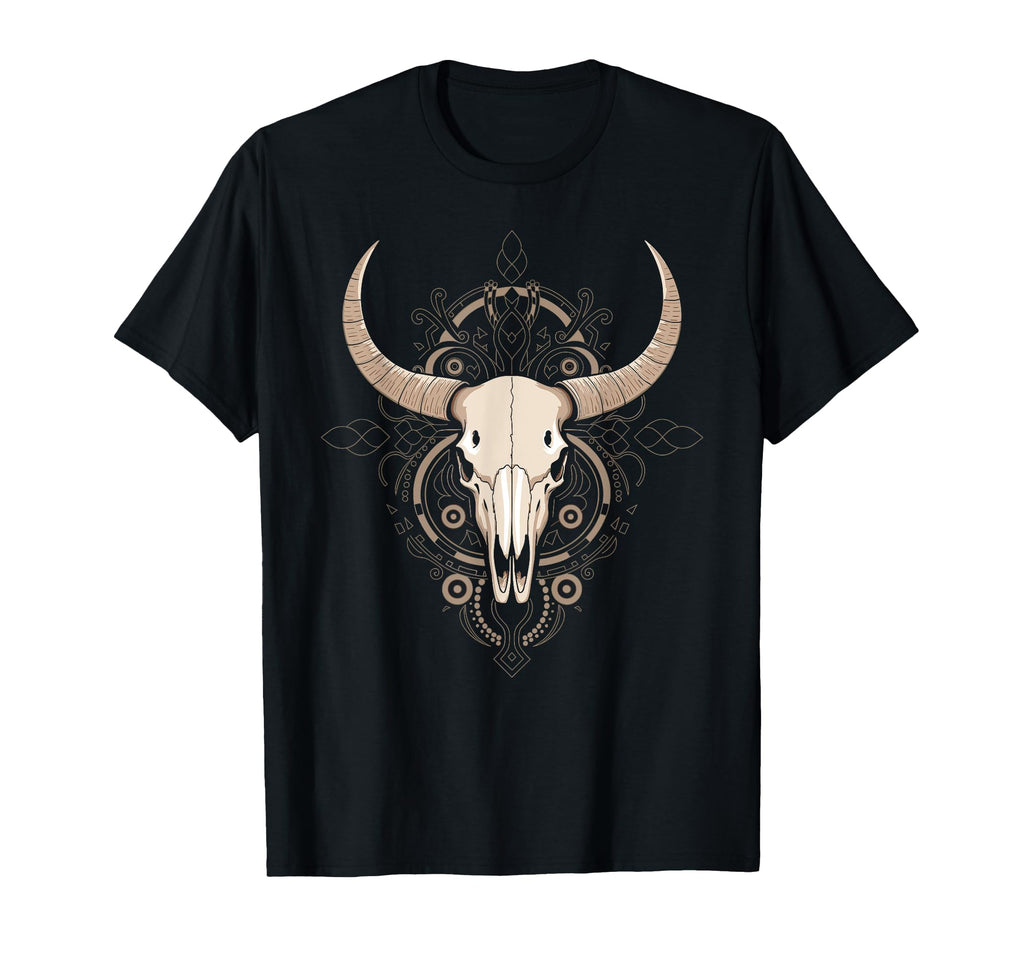Cow Skull Cowgirl Cowboy T-Shirt - Unique Graphic Unisex - T-Shirt, Sweatshirt, Hoodie