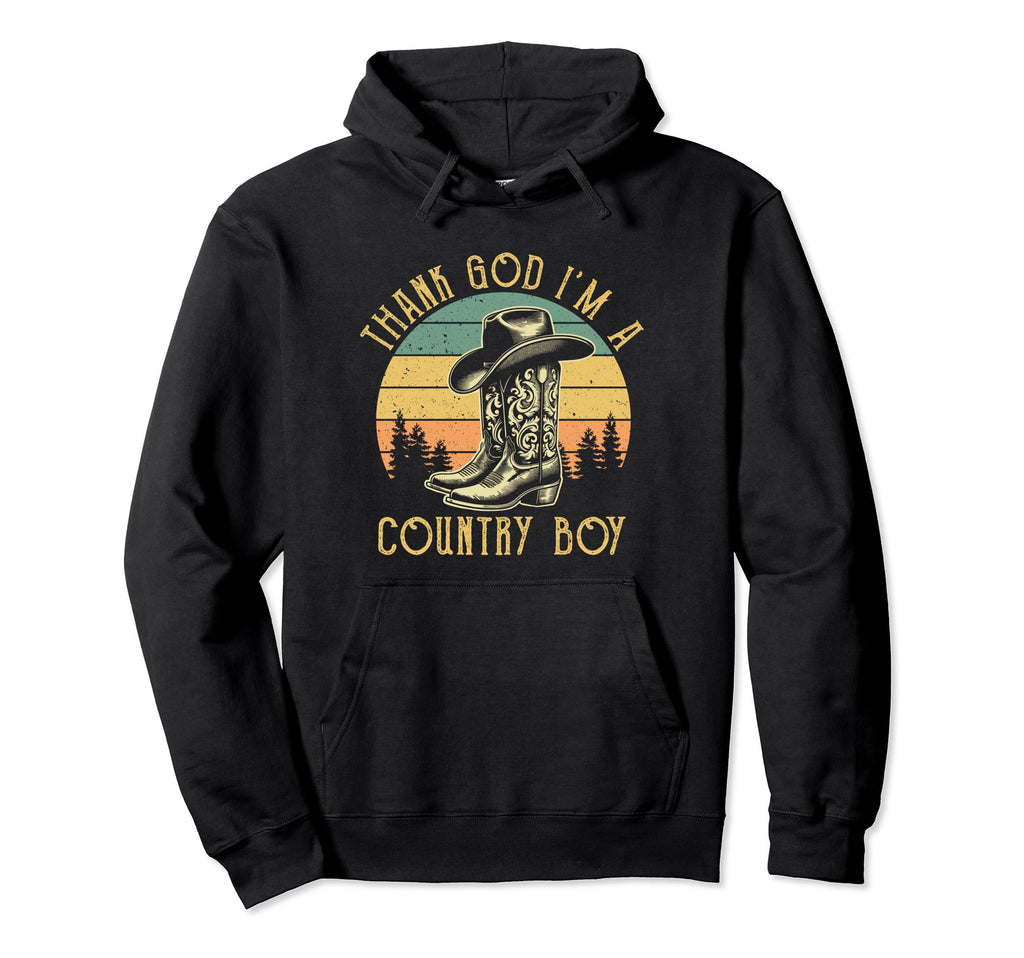 Thank God Im Country Music Cowboy Western Hoodie - Streetwear Style Unisex - T-Shirt, Sweatshirt, Hoodie