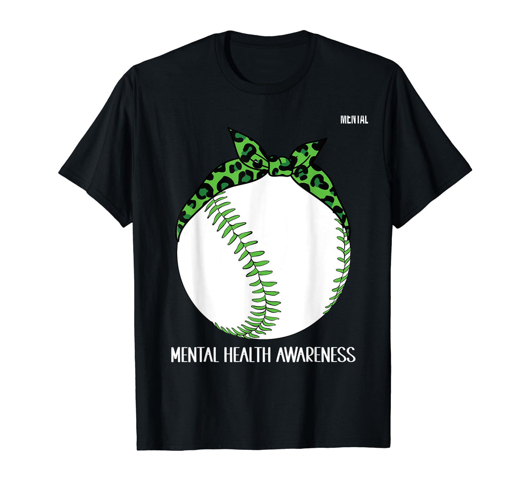 Baseball Wear Green Mental Health T-Shirt - Custom Art Print Unisex - T-Shirt, Sweatshirt, Hoodie