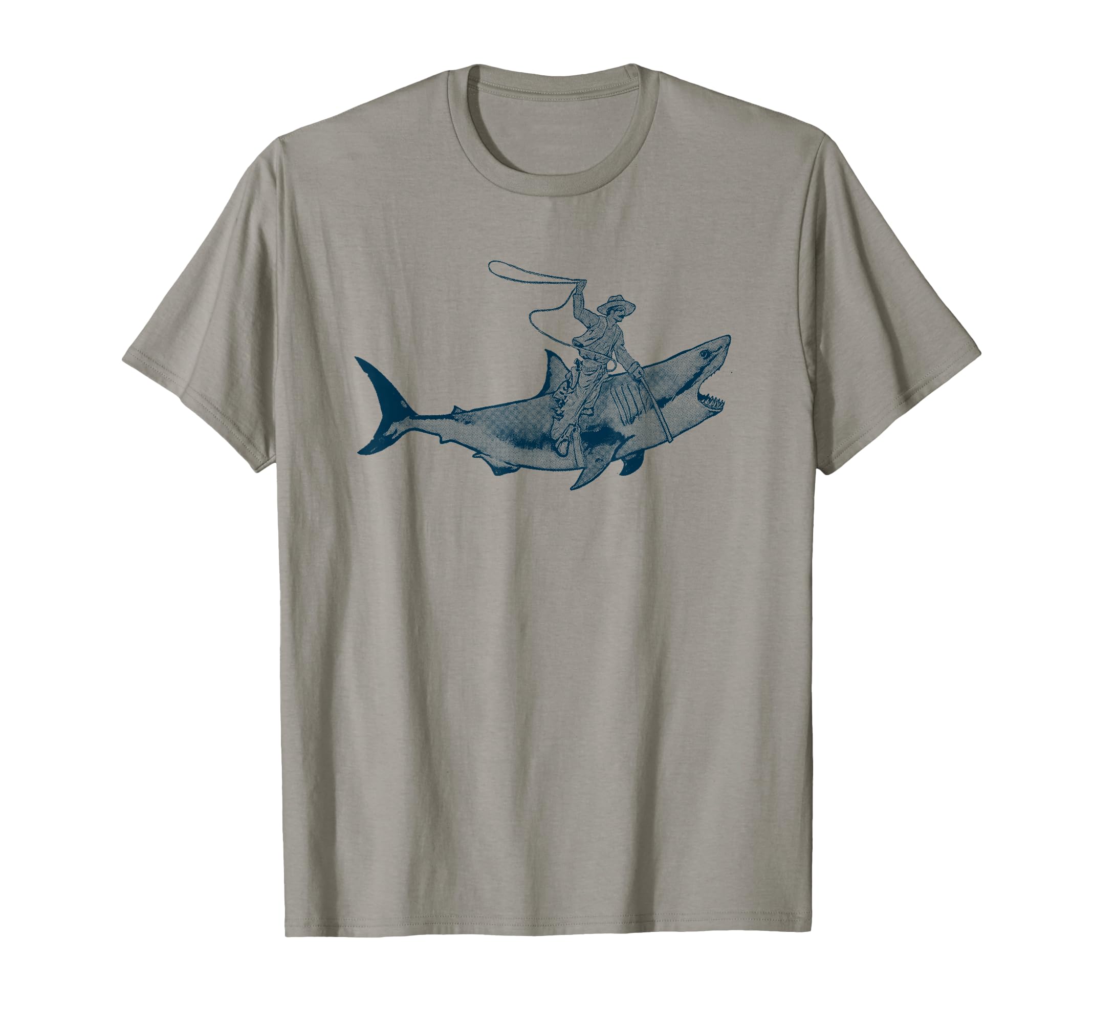 Shark Lover Rodeo Cowboy Riding T-Shirt - Casual Everyday Wear for Adults - T-Shirt, Sweatshirt, Hoodie