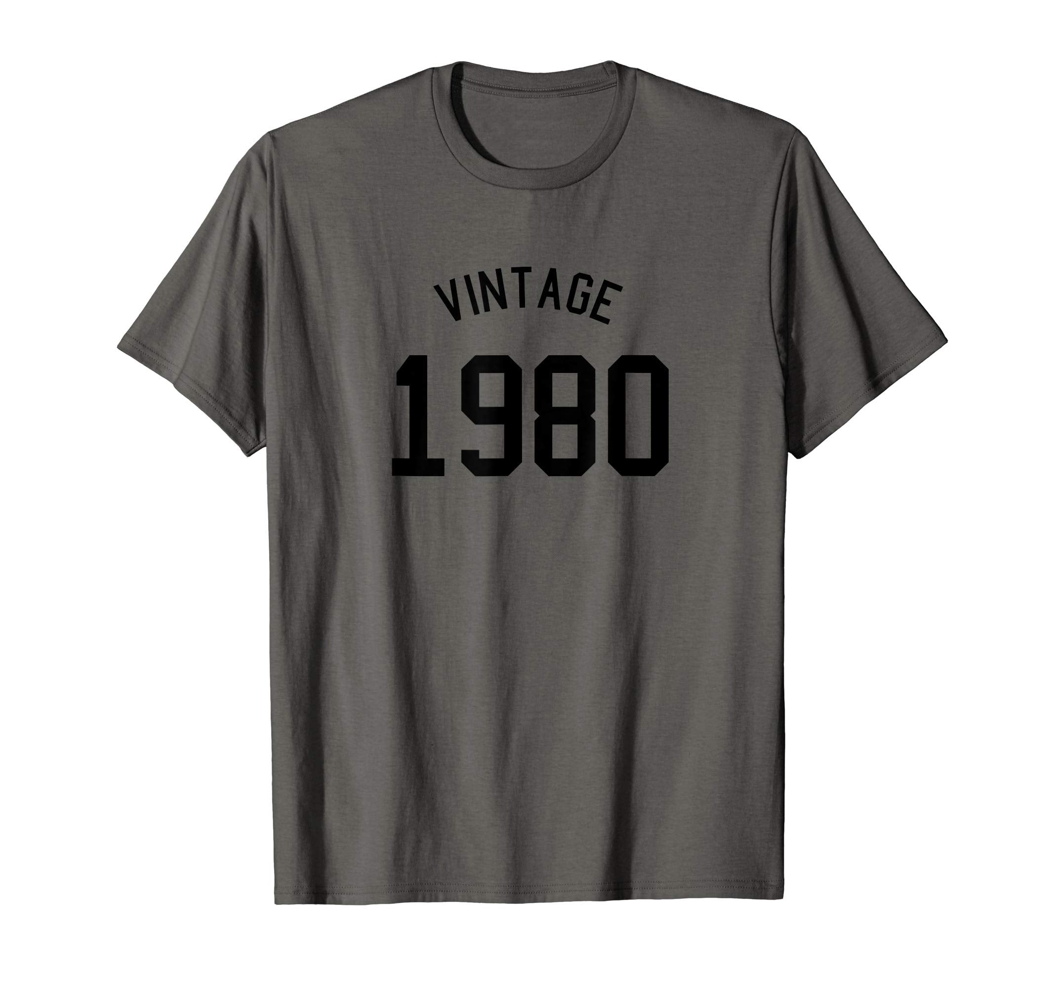 1980 Typography Birthday Year Gift T-Shirt - Minimalist Print for Adults - T-Shirt, Sweatshirt, Hoodie