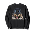 Funny Motorcycle Helmet Pekingese Sweatshirt - Streetwear Style Unisex - T-Shirt, Sweatshirt, Hoodie