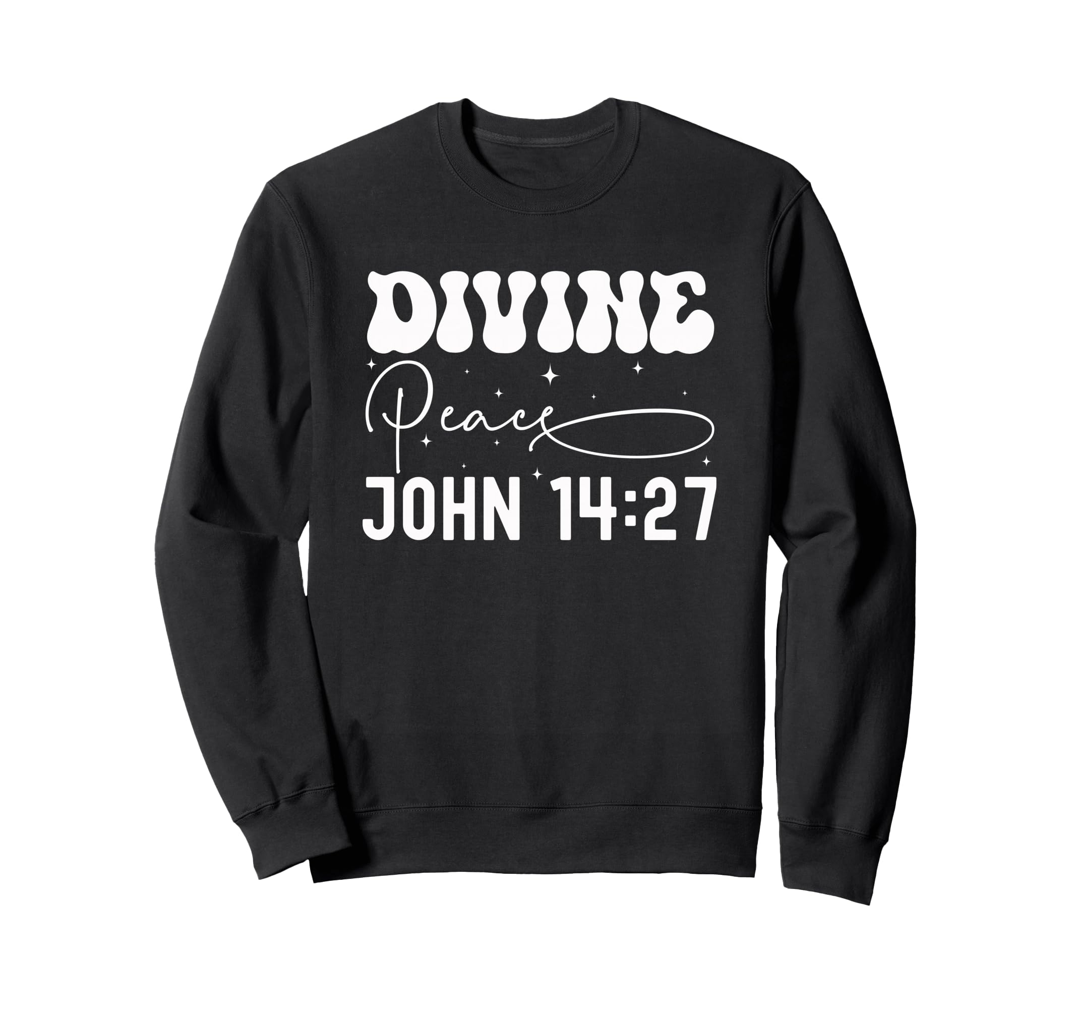 Divine Peace John 14 27 Typography Bible Sweatshirt - Unique Graphic Unisex - T-Shirt, Sweatshirt, Hoodie