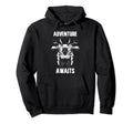 Adventure Awaits Motorcycle Biker Hoodie - Trendy Graphic for Adults - T-Shirt, Sweatshirt, Hoodie