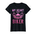 Biker My Heart Belongs To Biker T-Shirt - Custom Art Print Men Women - T-Shirt, Sweatshirt, Hoodie
