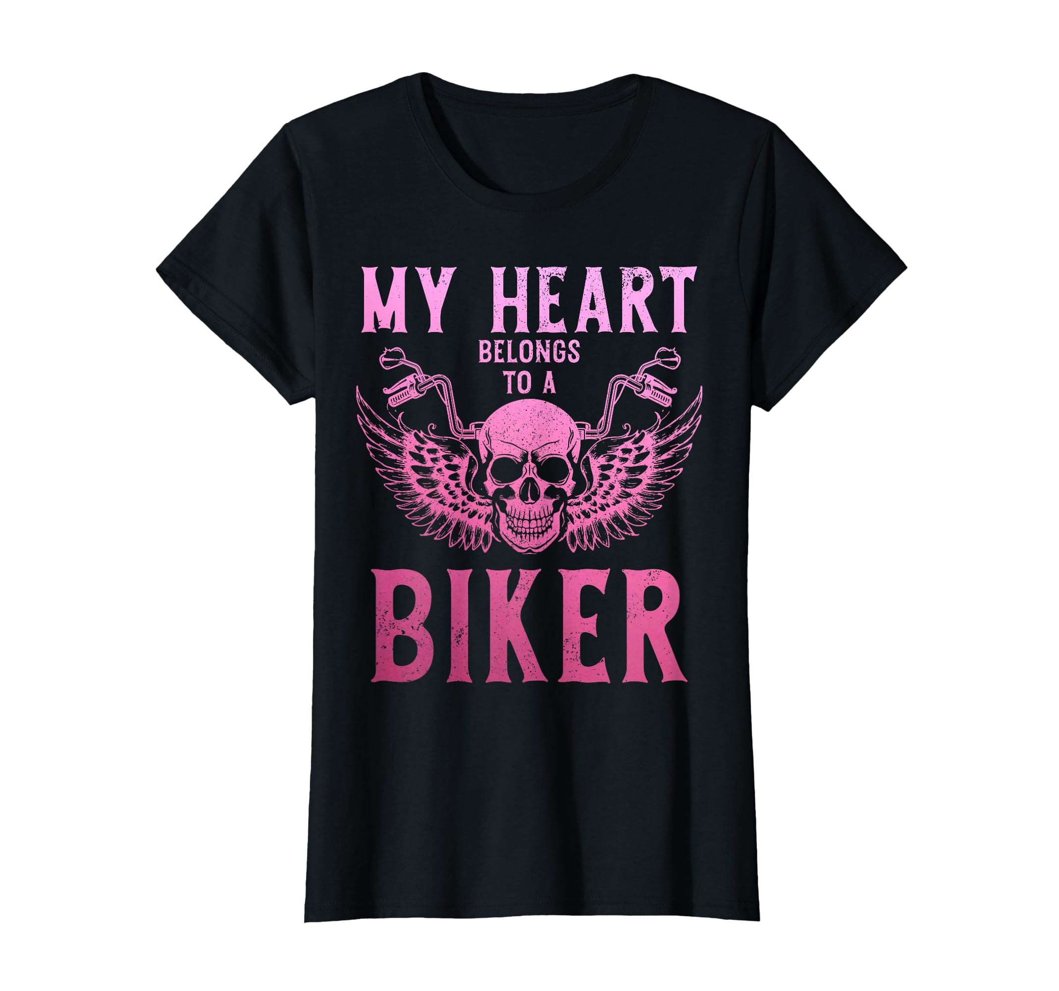 Biker My Heart Belongs To Biker Motorcycle T-Shirt - Novelty Apparel Unisex - T-Shirt, Sweatshirt, Hoodie