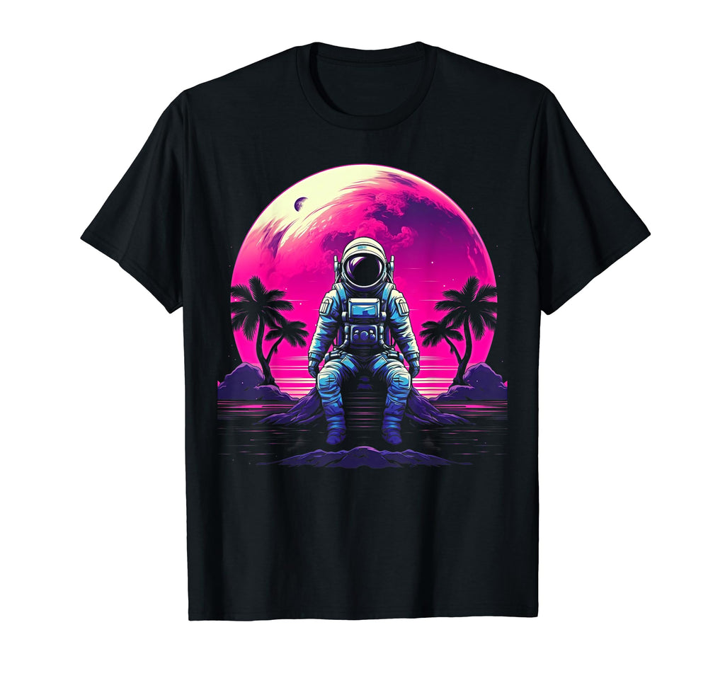 Synthwave Astronaut Cyberpunk 80S Sci Fi 27 T-Shirt - Graphic Print Unisex - T-Shirt, Sweatshirt, Hoodie