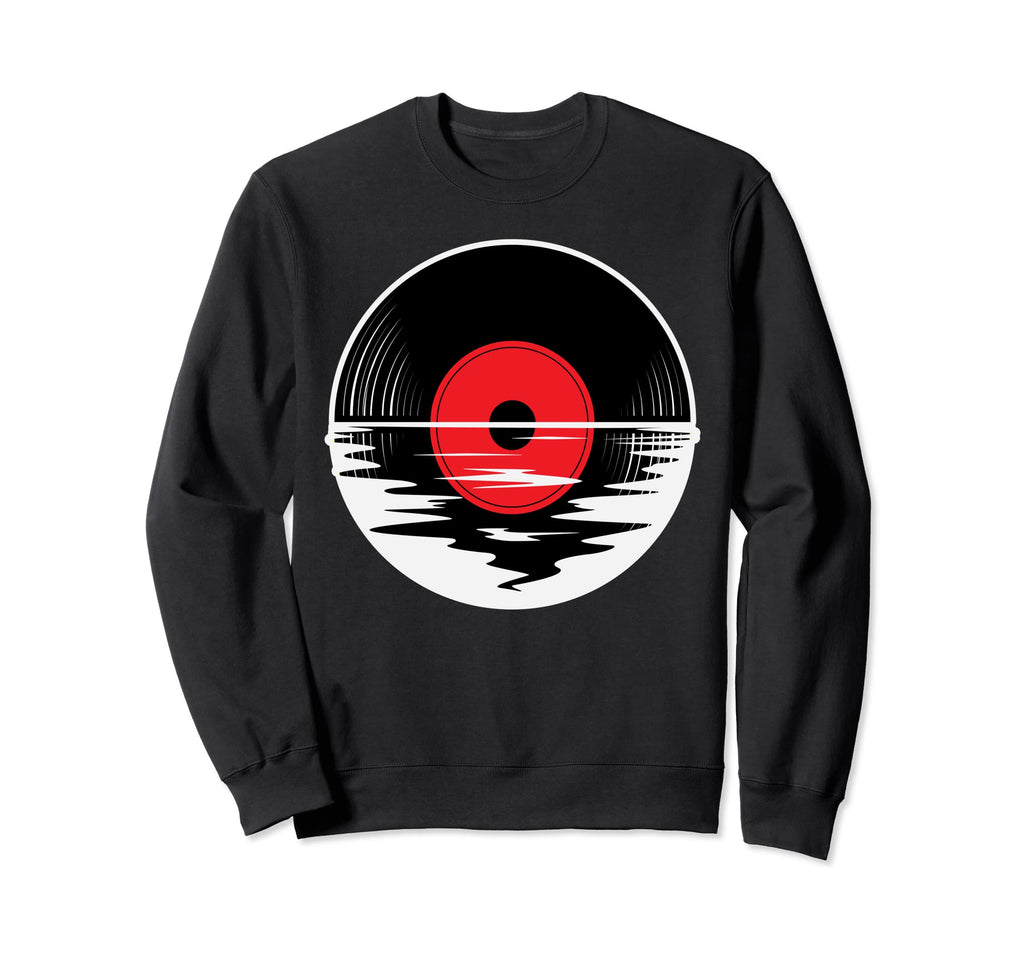 Vinyl Melting Player Sketch Sweatshirt - Casual Everyday Wear for Adults - T-Shirt, Sweatshirt, Hoodie