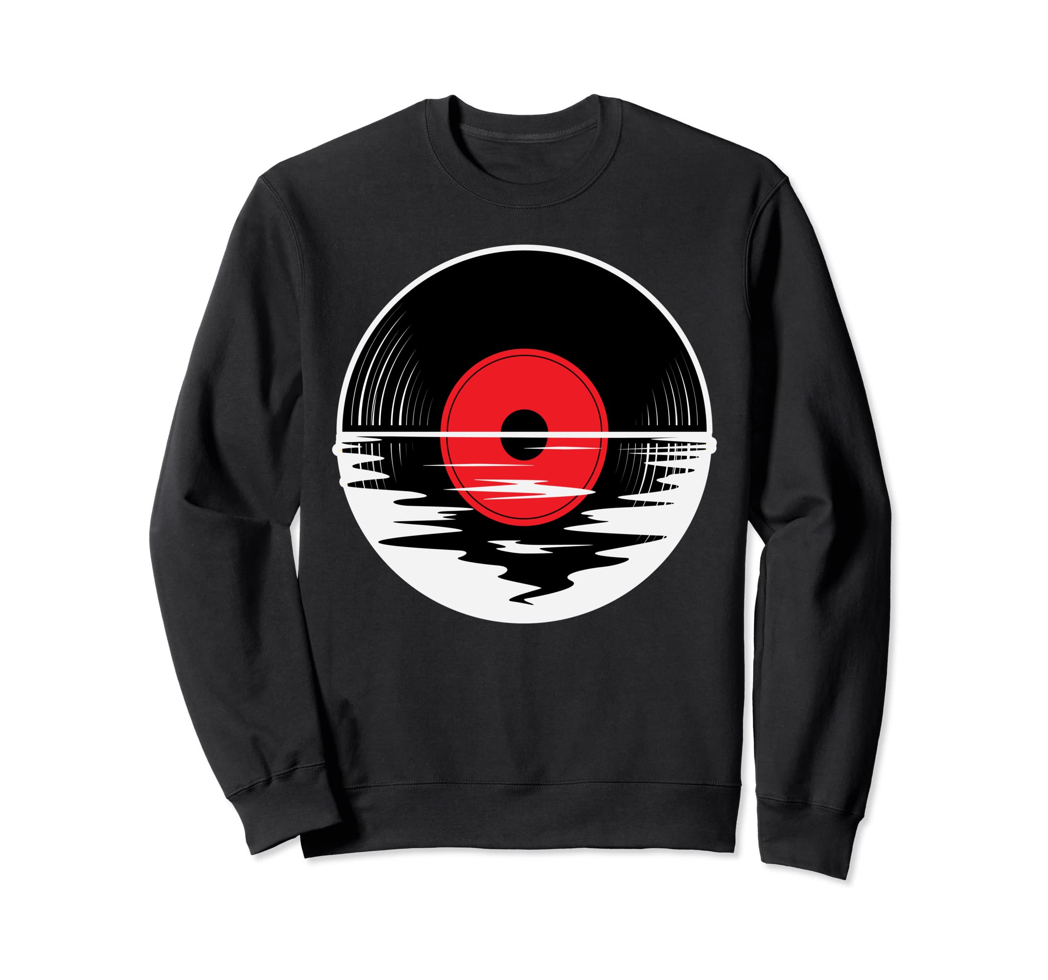 Vinyl Melting Player Sketch Sweatshirt - Casual Everyday Wear for Adults - T-Shirt, Sweatshirt, Hoodie