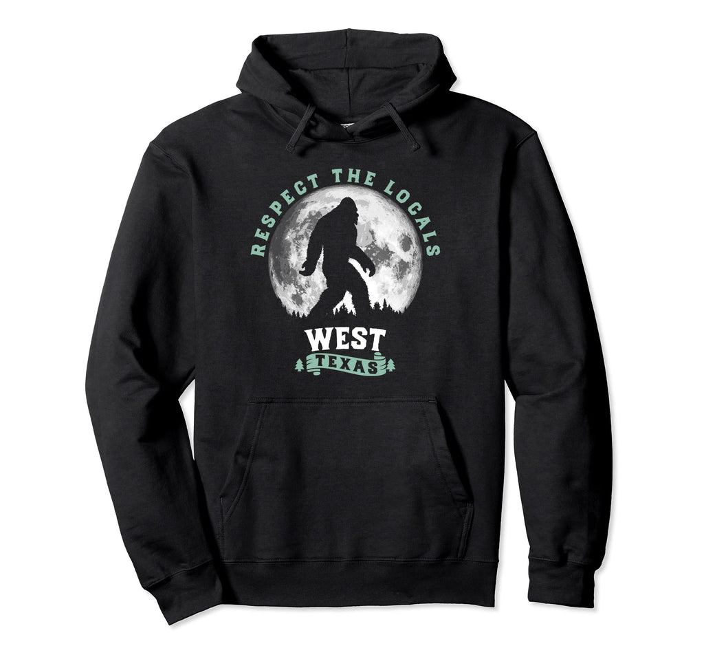 West Texas Bigfoot Night Walk Moon Hoodie - Novelty Apparel for Adults - T-Shirt, Sweatshirt, Hoodie