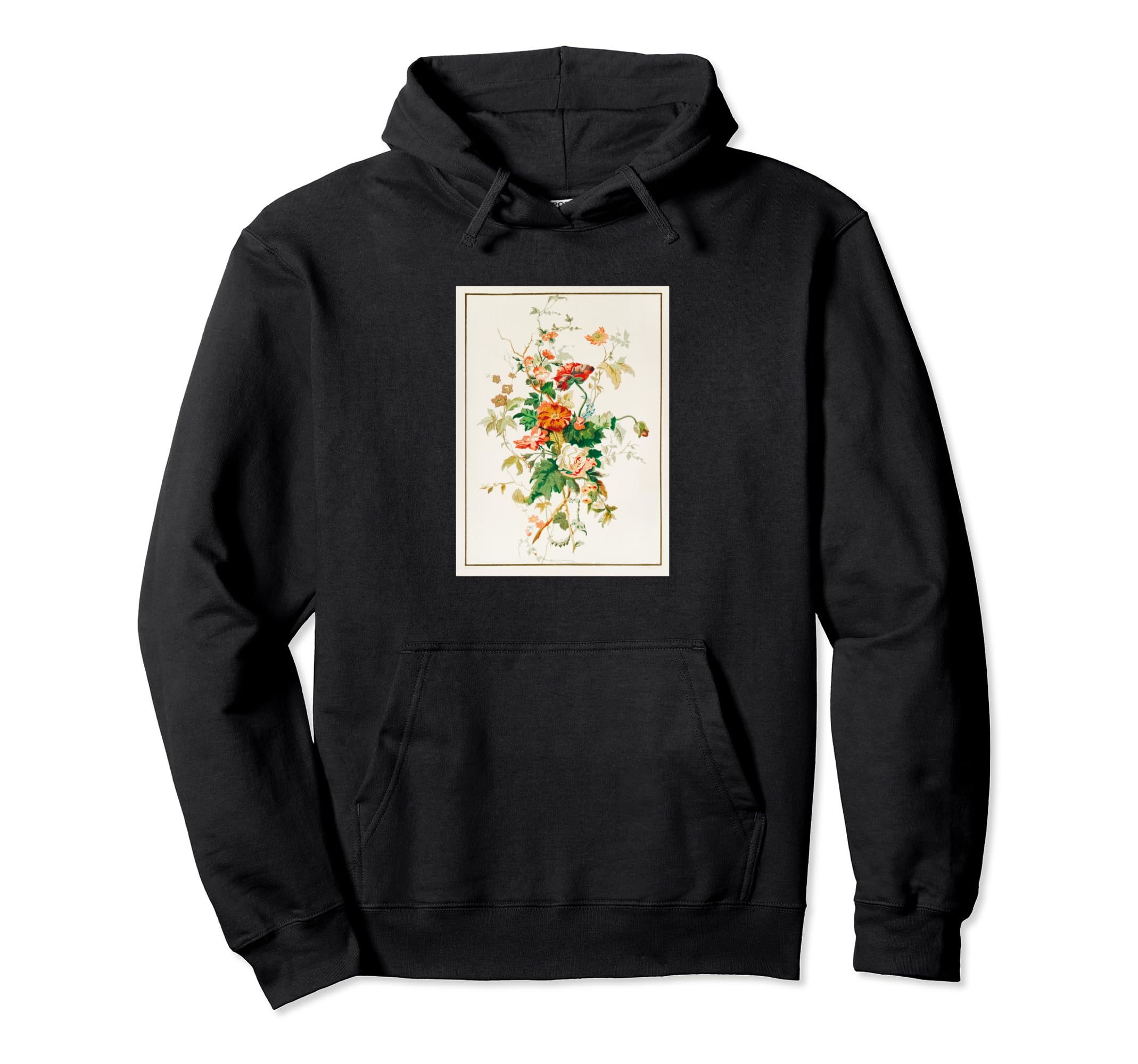 Botanical Floral Pattern Nature Garden Hoodie - Unique Graphic Men Women - T-Shirt, Sweatshirt, Hoodie