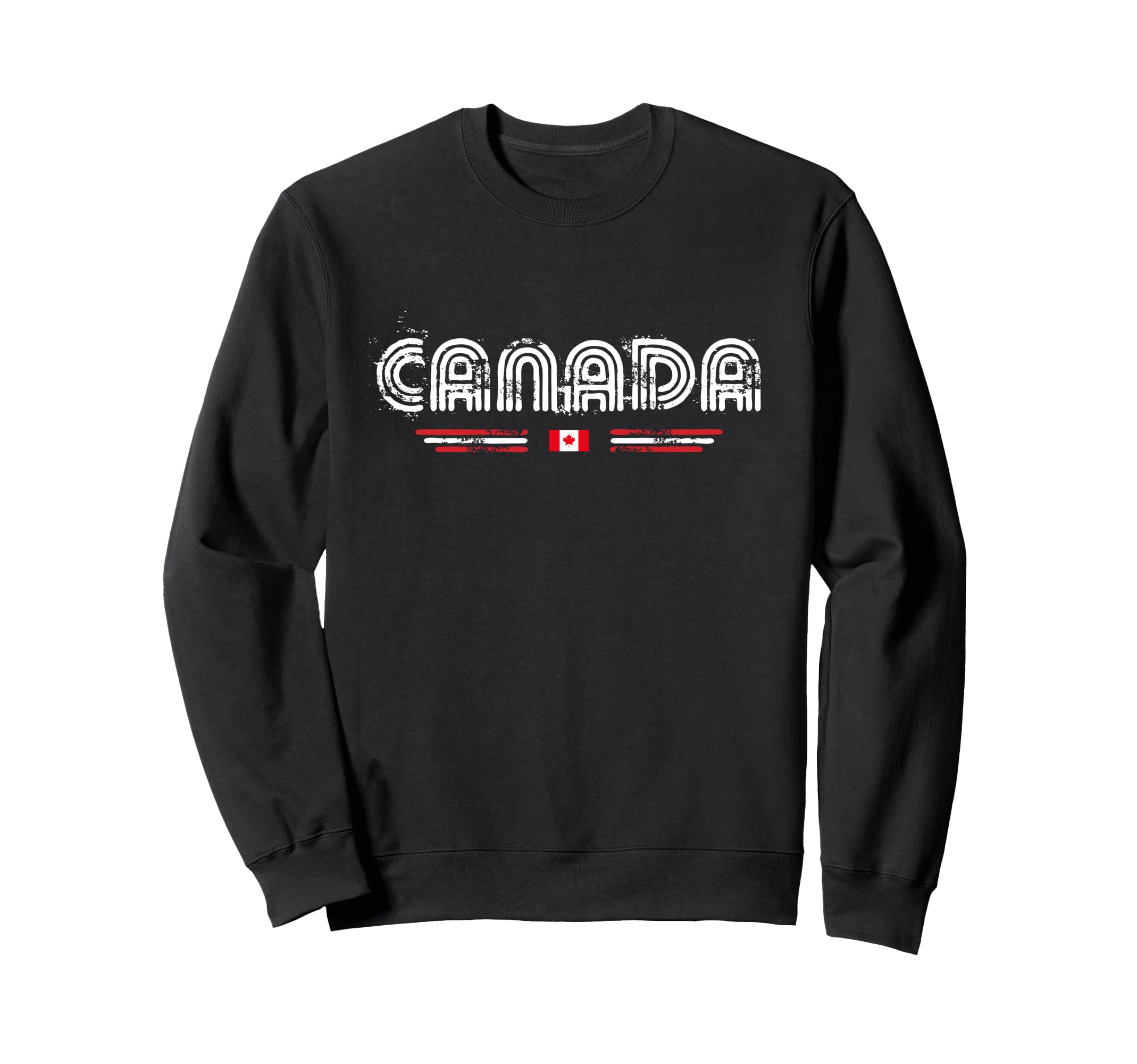 Canada 70S 80S Type Flag Sweatshirt - Casual Everyday Wear for Adults - T-Shirt, Sweatshirt, Hoodie