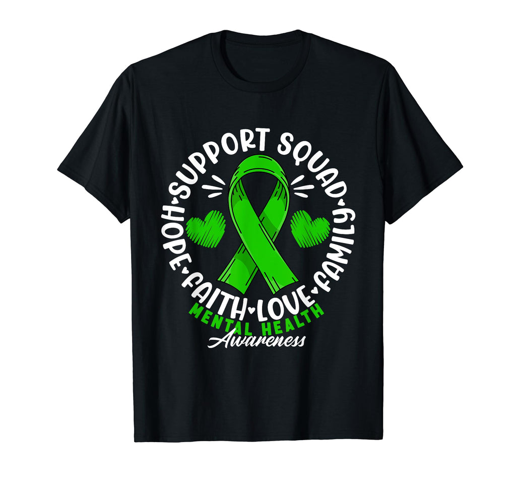 Support Awareness Squad I Depression Mental T-Shirt - Graphic Print Unisex - T-Shirt, Sweatshirt, Hoodie