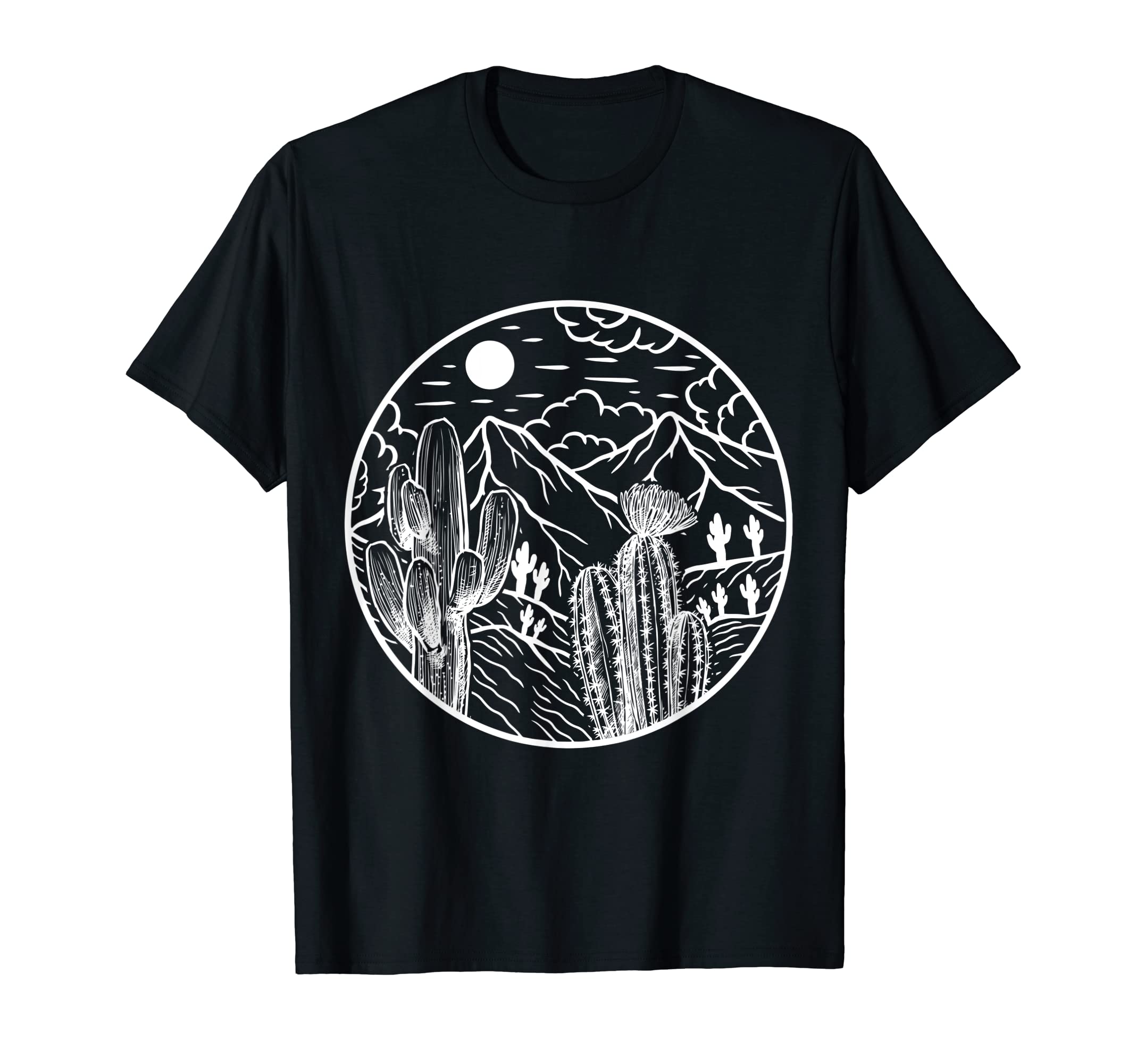 Western Landscape Cactus Desert T-Shirt - Casual Everyday Wear Men Women - T-Shirt, Sweatshirt, Hoodie