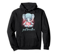 Yoga Elephant Lotus Pose Just Breathe Hoodie - Casual Everyday Wear Unisex - T-Shirt, Sweatshirt, Hoodie