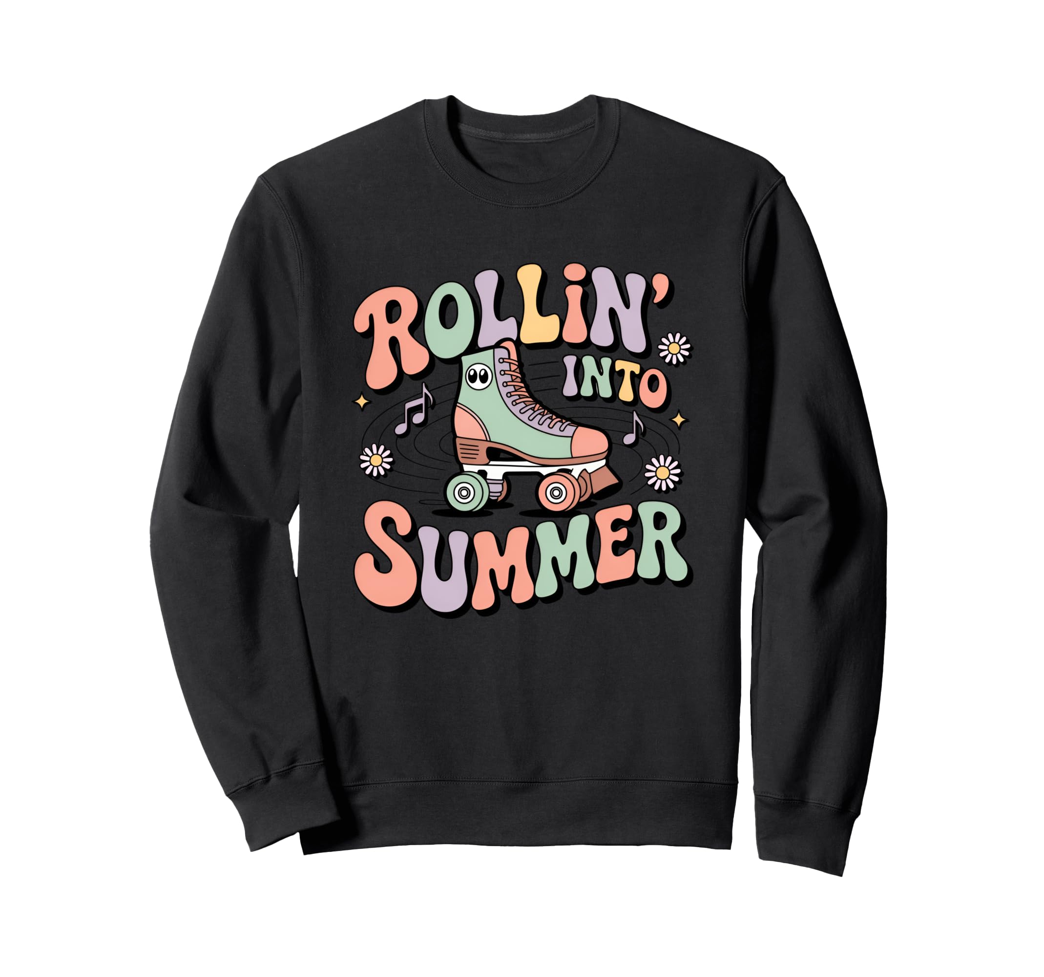 Rollin Into Summer Roller Skate Sweatshirt - Streetwear Style for Adults - T-Shirt, Sweatshirt, Hoodie