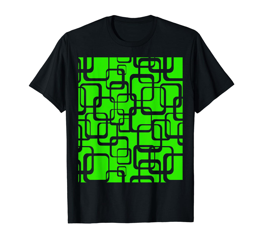Mcm Square Motif Pattern 10 Green T-Shirt - Novelty Apparel Unisex - T-Shirt, Sweatshirt, Hoodie