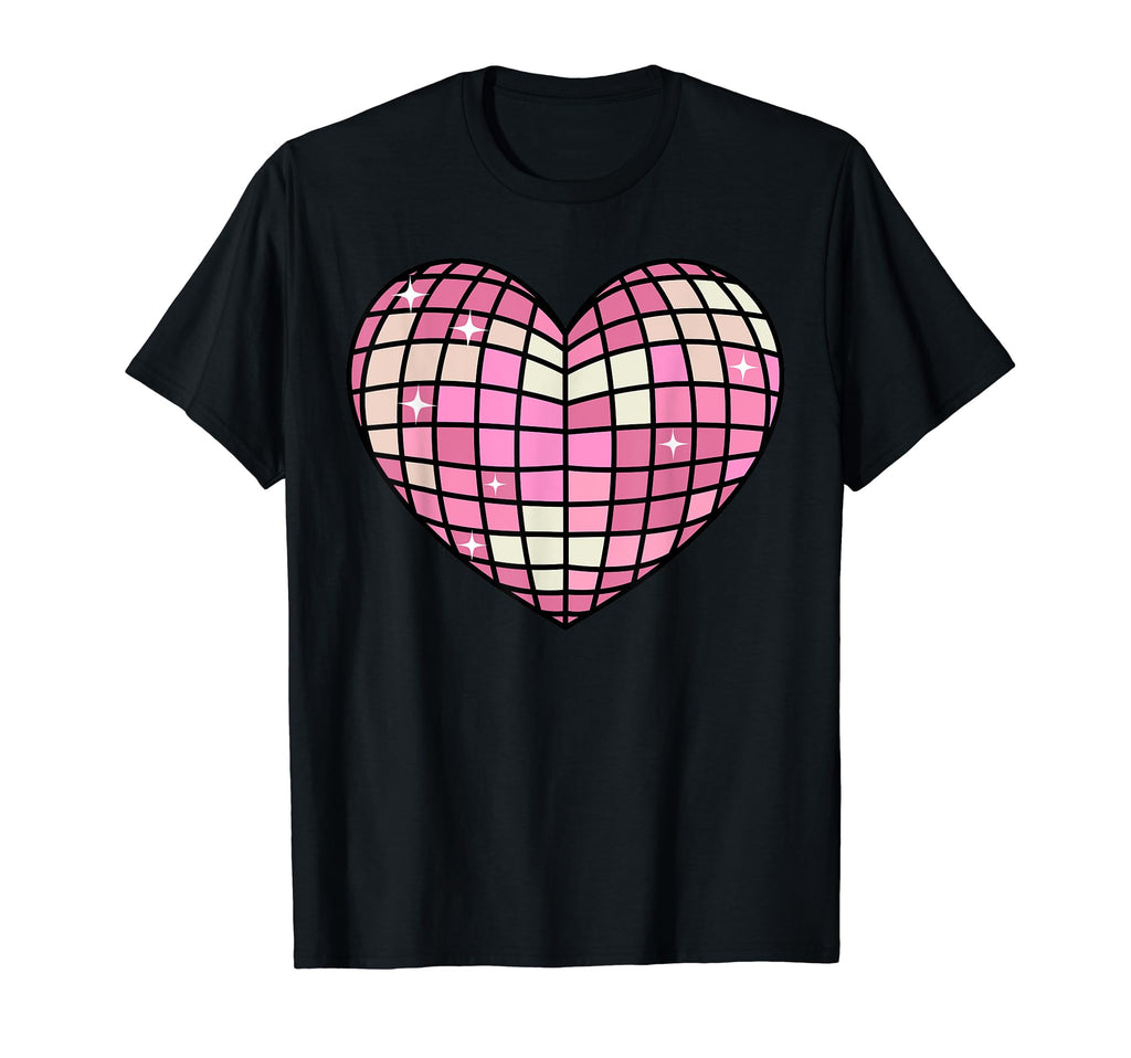 Danish Pastel Aesthetic Heart Disco Ball T-Shirt - Unique Graphic Men Women - T-Shirt, Sweatshirt, Hoodie
