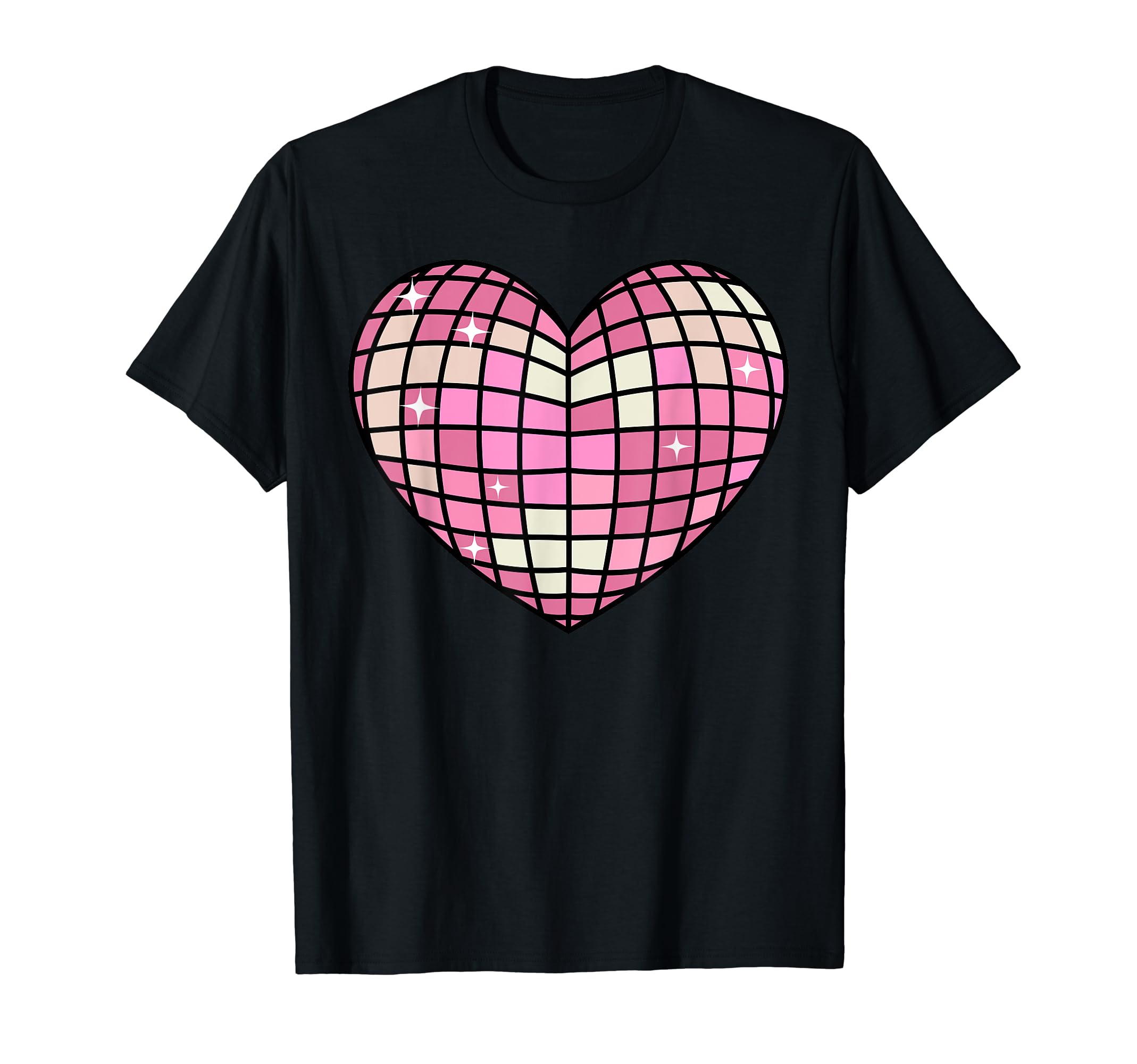 Danish Pastel Aesthetic Heart Disco Ball T-Shirt - Unique Graphic Men Women - T-Shirt, Sweatshirt, Hoodie