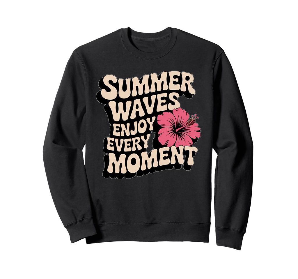 Summer Vibes Summer Waves Sweatshirt - Casual Everyday Wear Unisex - T-Shirt, Sweatshirt, Hoodie
