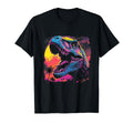 T Rex Dinosaur Vaporwave Synthwave T-Shirt - Custom Art Print for Adults - T-Shirt, Sweatshirt, Hoodie