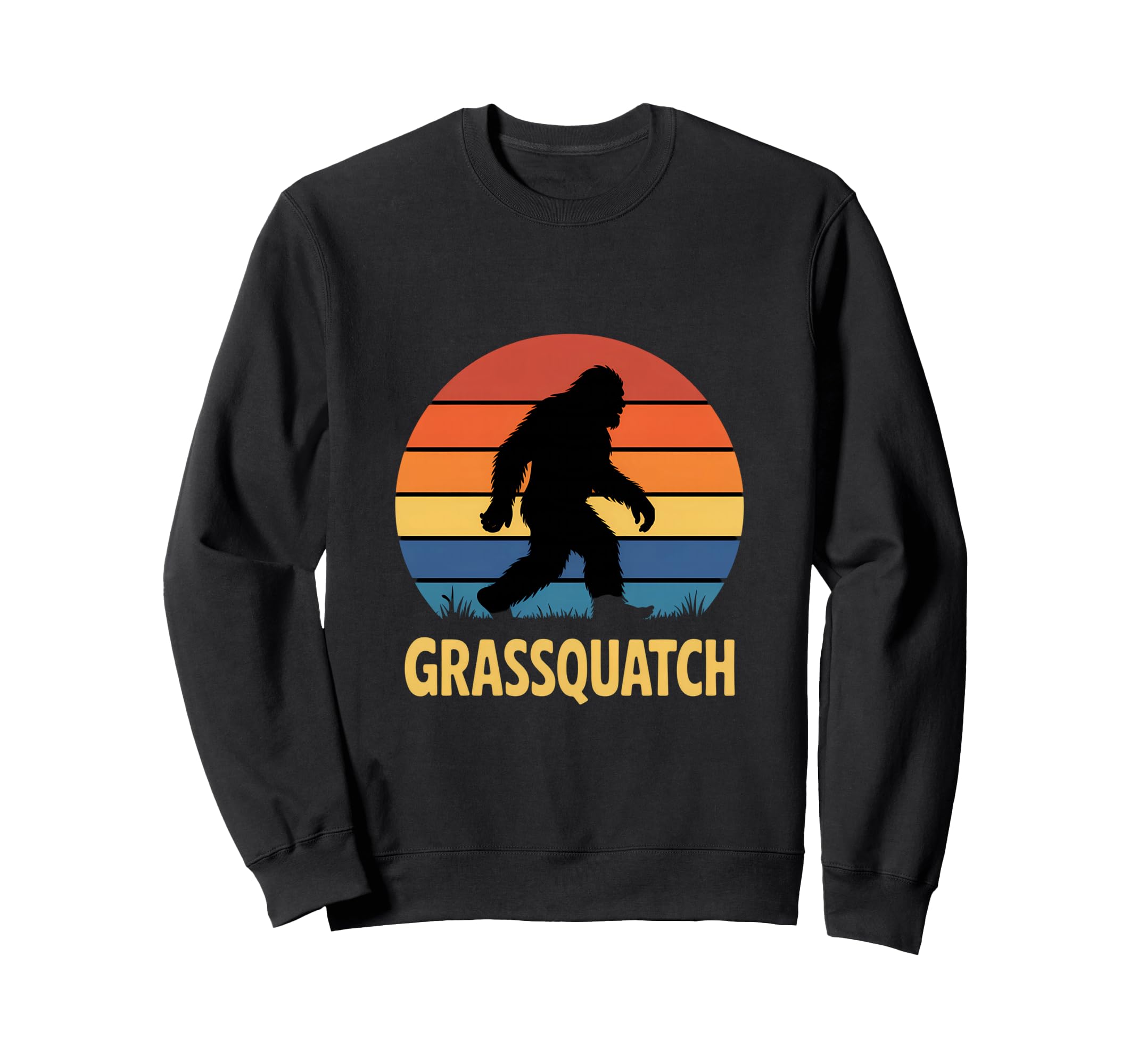 Grassquatch Funny Bigfoot Sweatshirt - Graphic Print for Adults - T-Shirt, Sweatshirt, Hoodie