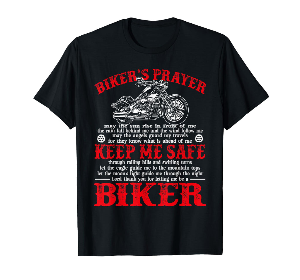 Bikers Prayer Motorcycle Biker T-Shirt - Fun Novelty Design for Adults - T-Shirt, Sweatshirt, Hoodie