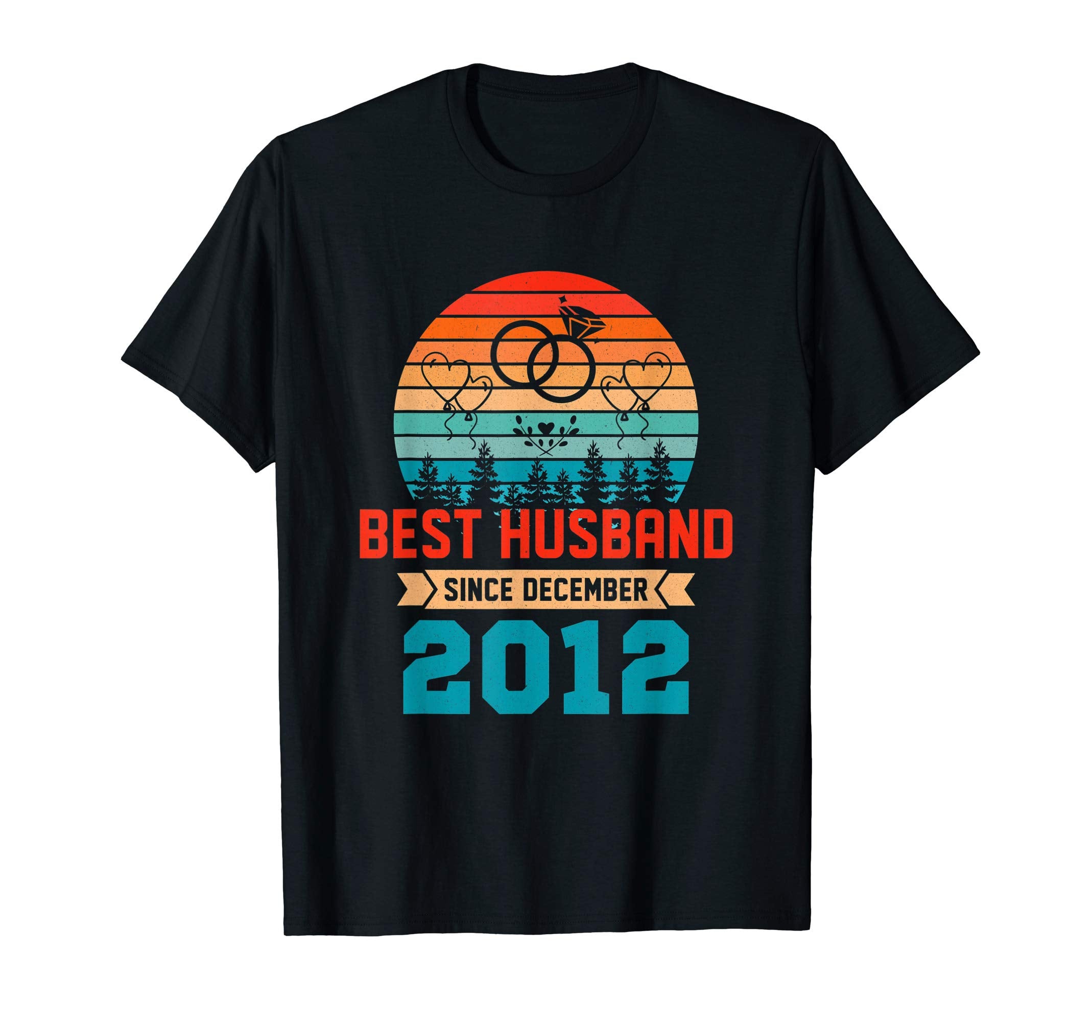 Mens Sunset 7Th Anniversary Gift T-Shirt - Novelty Apparel Men Women - T-Shirt, Sweatshirt, Hoodie