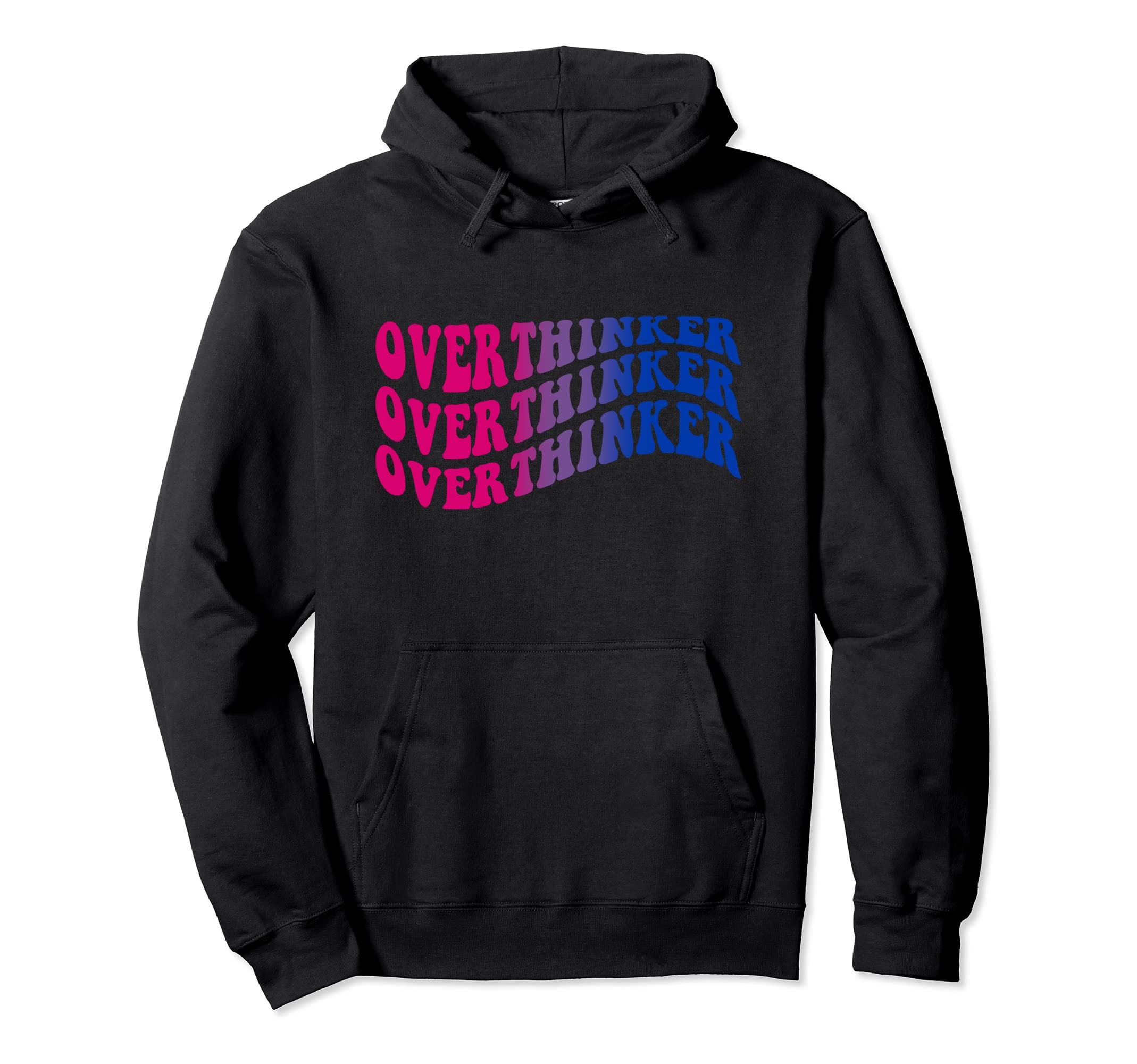 Overthinker Bisexual Bi Pride Lgbtq Hoodie - Novelty Apparel Men Women - T-Shirt, Sweatshirt, Hoodie