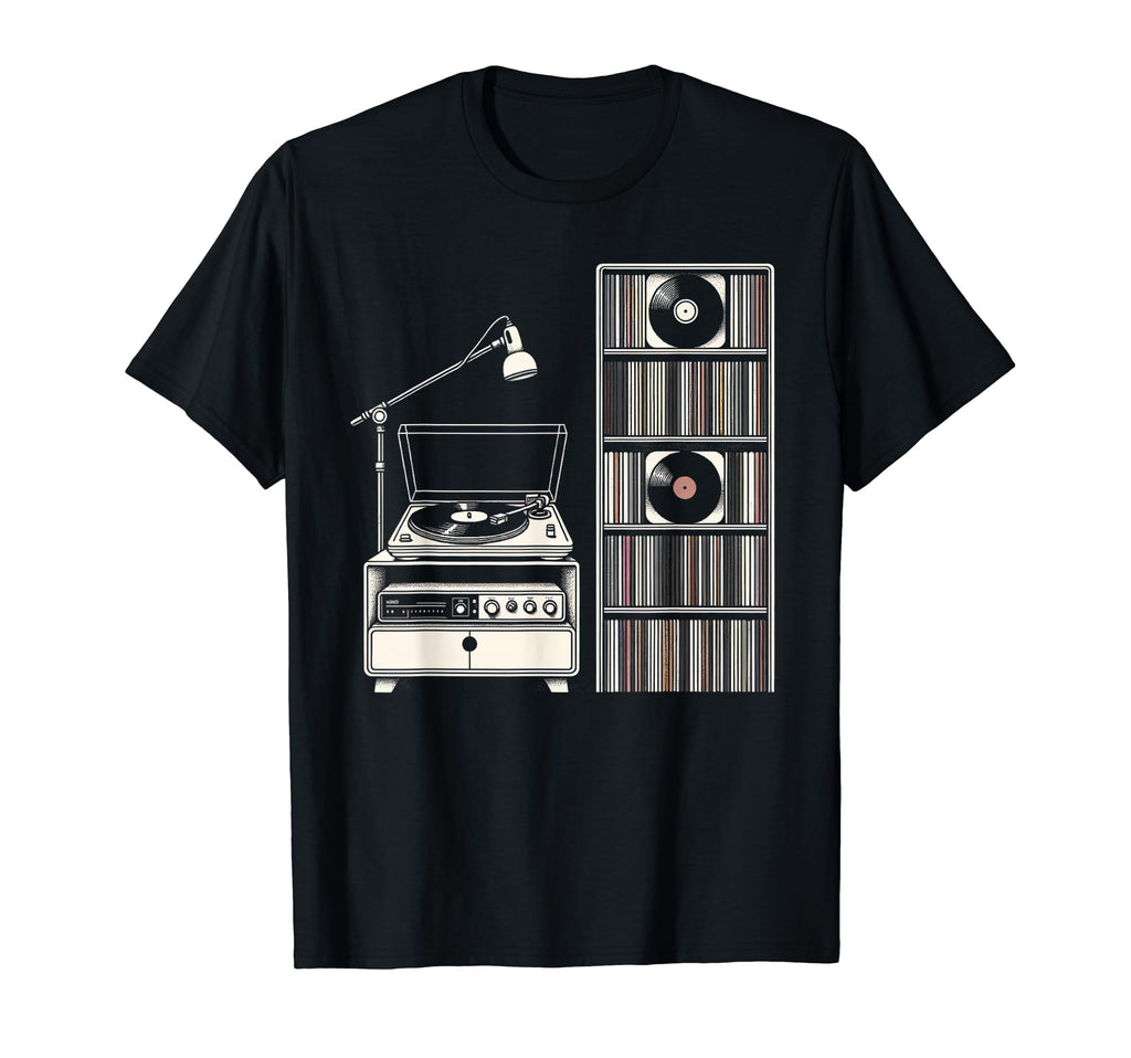 Vinyl Records Player Lover Music T-Shirt - Novelty Apparel for Adults - T-Shirt, Sweatshirt, Hoodie