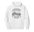 American Motorcycle Distressed Hoodie - Casual Everyday Wear Men Women - T-Shirt, Sweatshirt, Hoodie