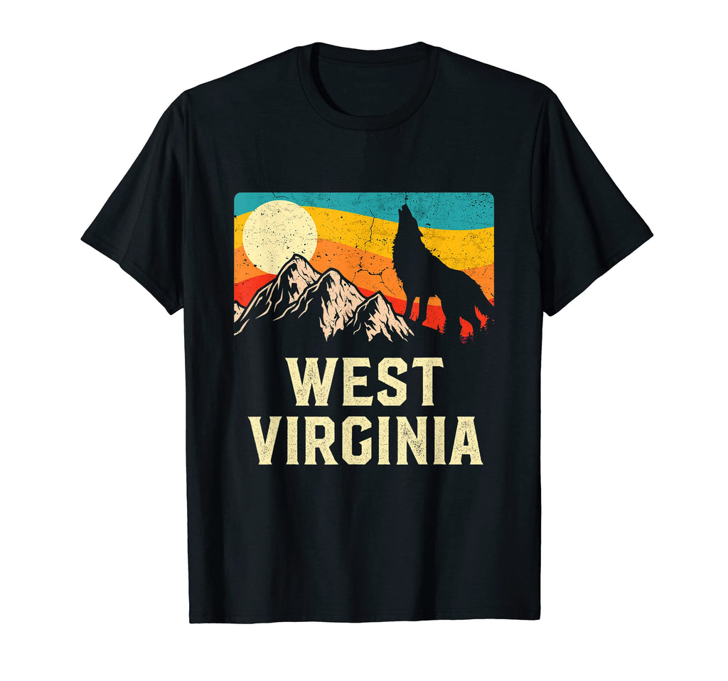West Virginia Nature Wild Wolf T-Shirt - Fun Novelty Design for Adults - T-Shirt, Sweatshirt, Hoodie