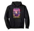Synthwave Futuristic Sports Car Sunset Hoodie - Novelty Apparel for Adults - T-Shirt, Sweatshirt, Hoodie