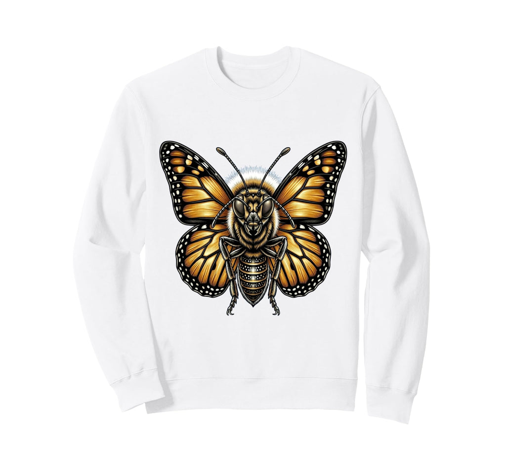 Butterfly Floral Garden Nature Sweatshirt - Minimalist Print Men Women - T-Shirt, Sweatshirt, Hoodie