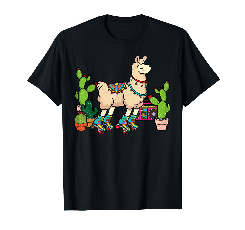 Llama Roller Skates Boombox Ghetto T-Shirt - Trendy Graphic Men Women - T-Shirt, Sweatshirt, Hoodie