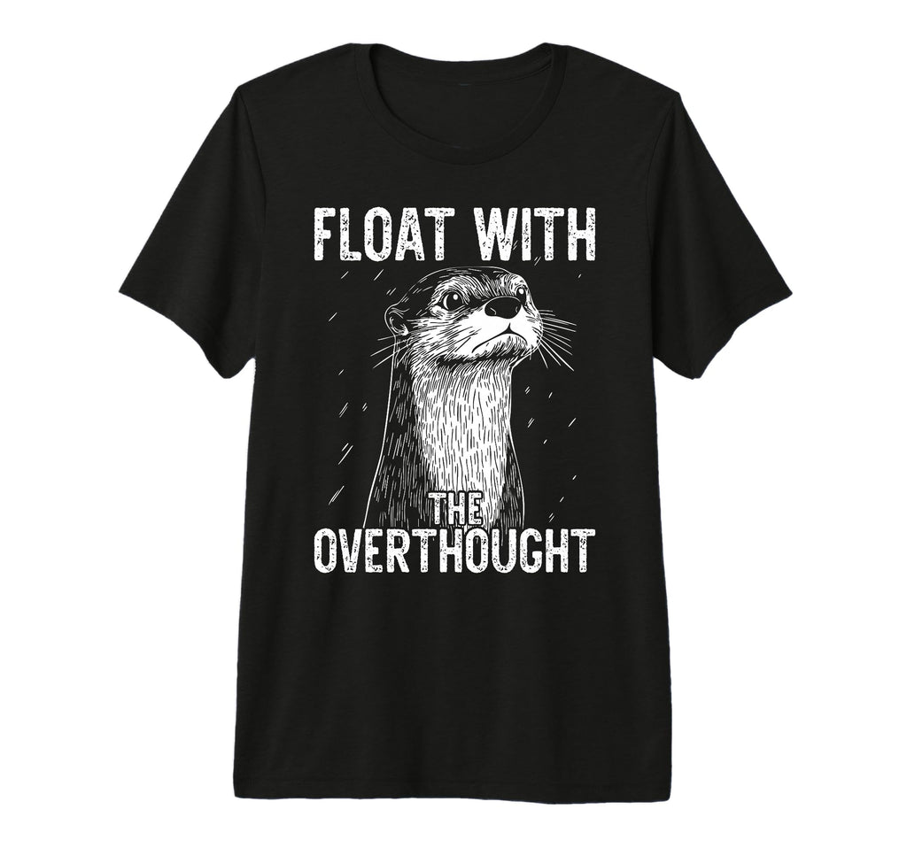 Thoughtful Otter Overthinkers Rest Tri T-Shirt - Trendy Graphic for Adults - T-Shirt, Sweatshirt, Hoodie