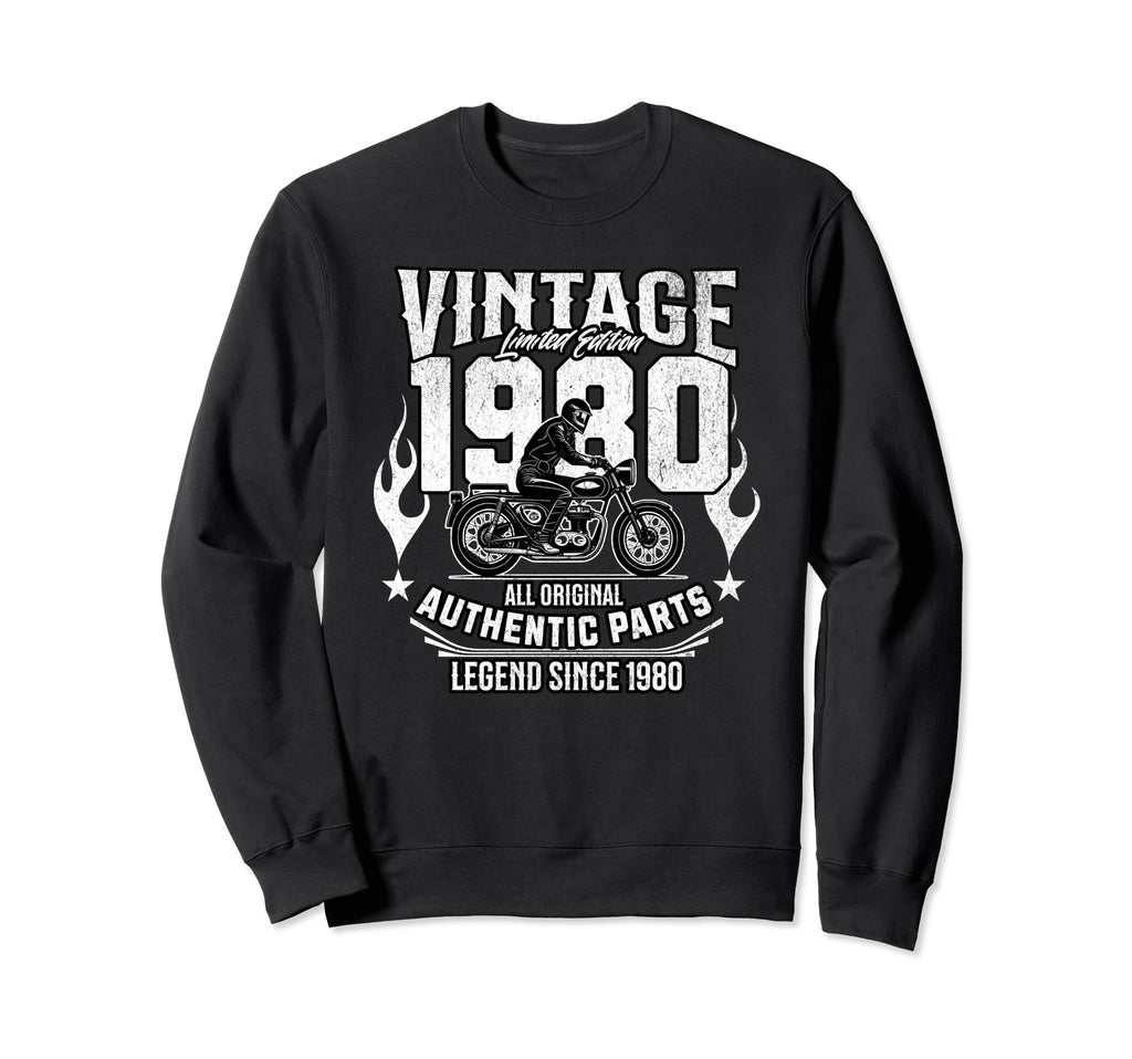 1980 Birthday Meme 1980 Motorcycle Fan Sweatshirt - Unique Graphic Unisex - T-Shirt, Sweatshirt, Hoodie