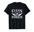 Clean And Sober Biker Sobriety T-Shirt - Aesthetic Graphic Unisex - T-Shirt, Sweatshirt, Hoodie
